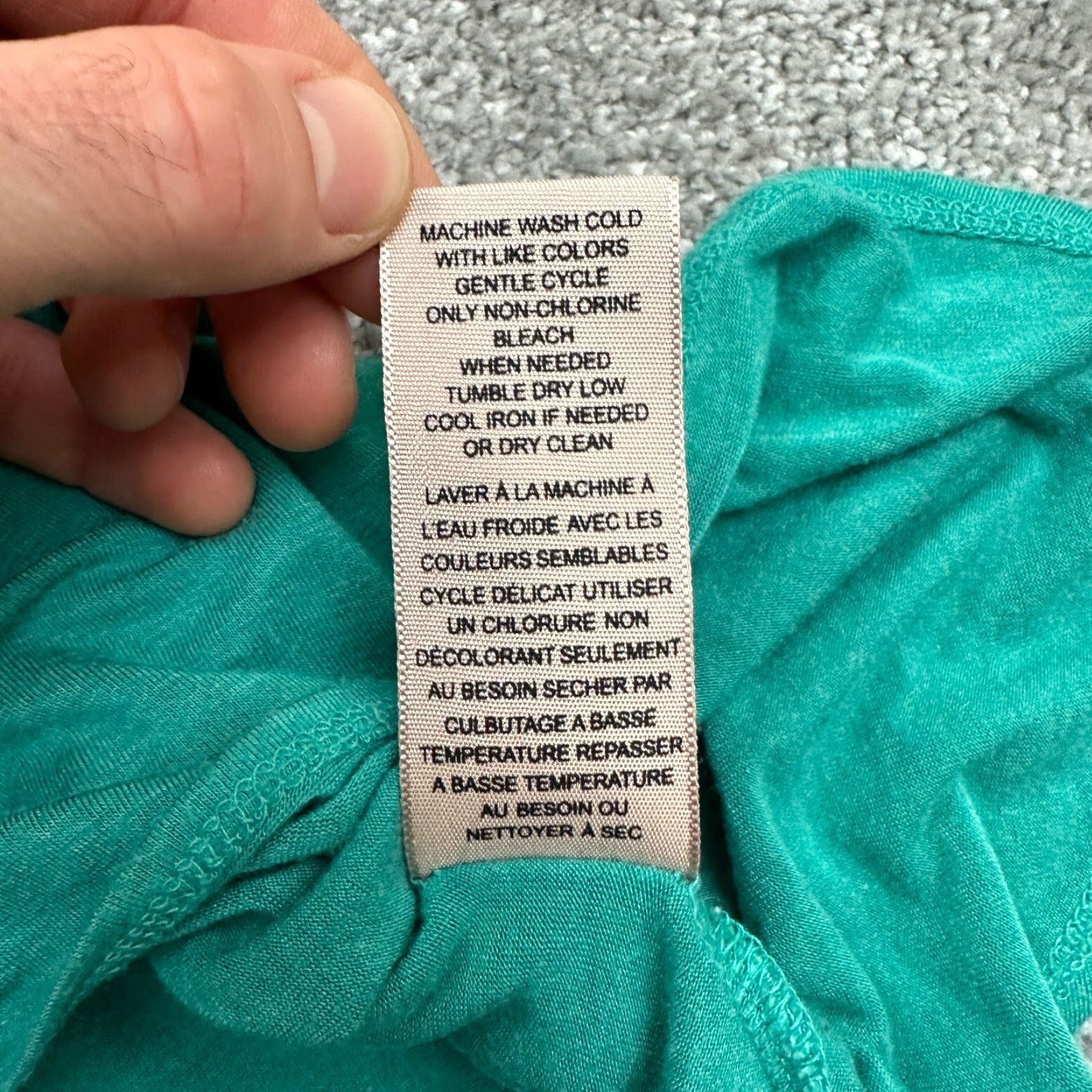 Vintage Philosophy Basic T-Shirt Women 2X Green Round Neck Short Sleeve Rayon Tee Casual Size XL / US 12-14 / IT 48-50 - 5 Thumbnail