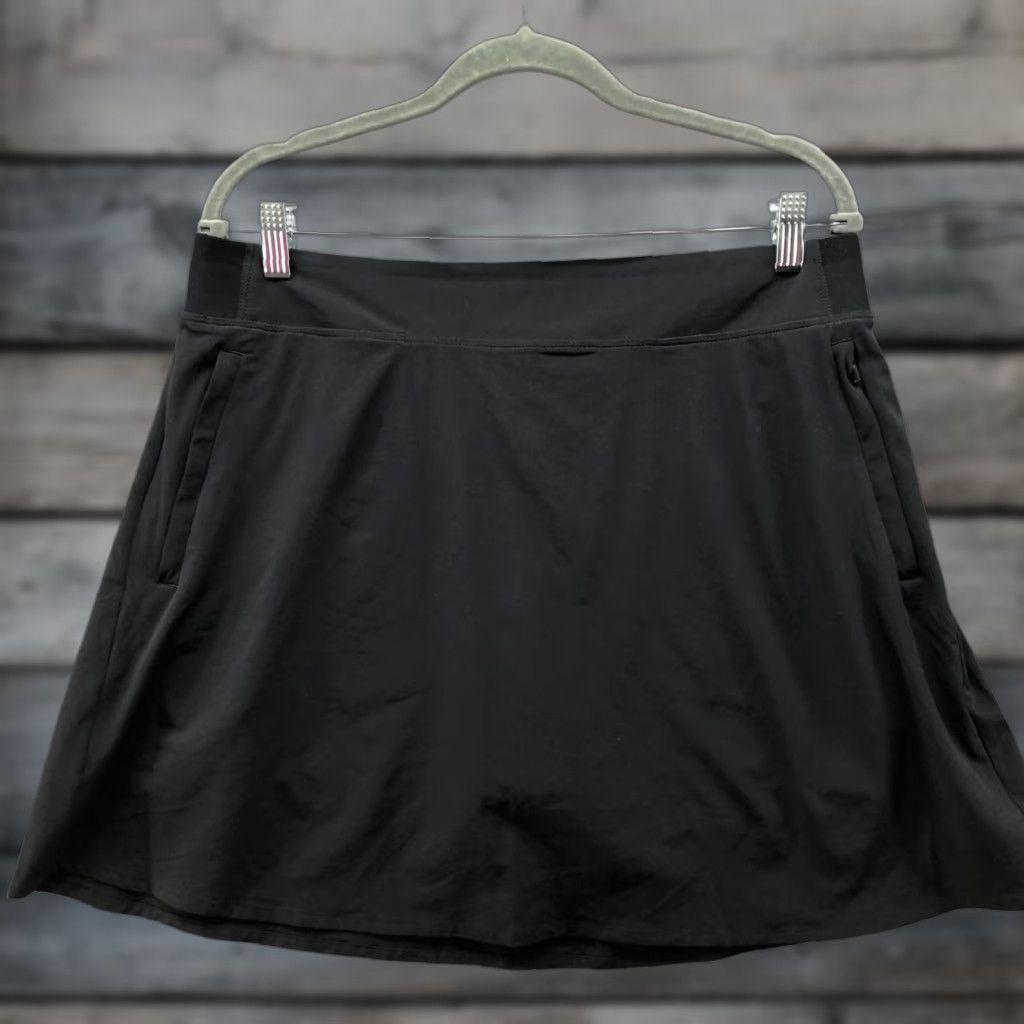 Athleta Athleta Skort Brooklyn Height High Rise Size 14 Black Athletic Active Tennis Size ONE SIZE - 1 Thumbnail