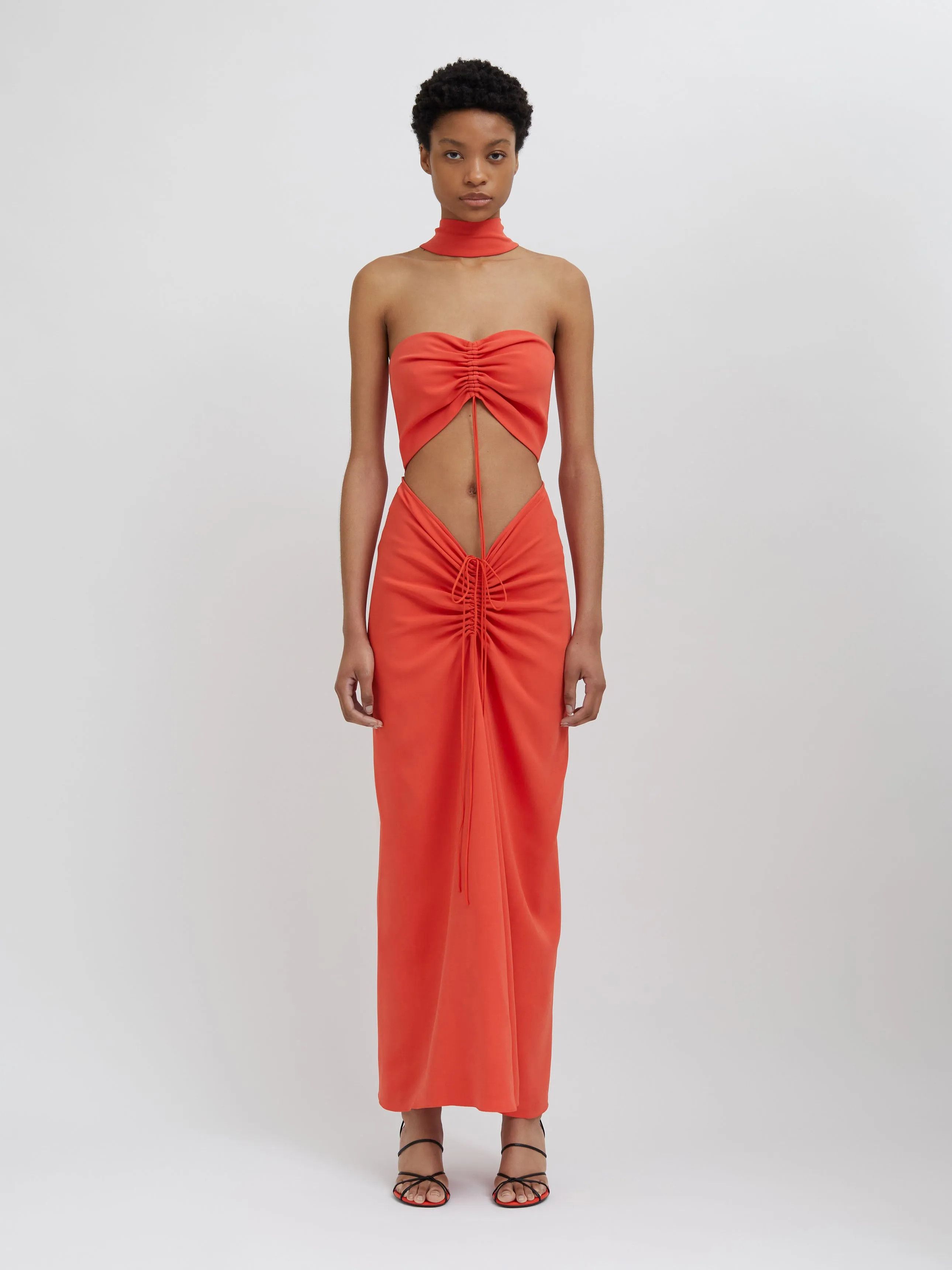 Christopher Esber Reversed Halter Disconnect Ruched Dress Size M / US 6-8 / IT 42-44 - 1 Thumbnail