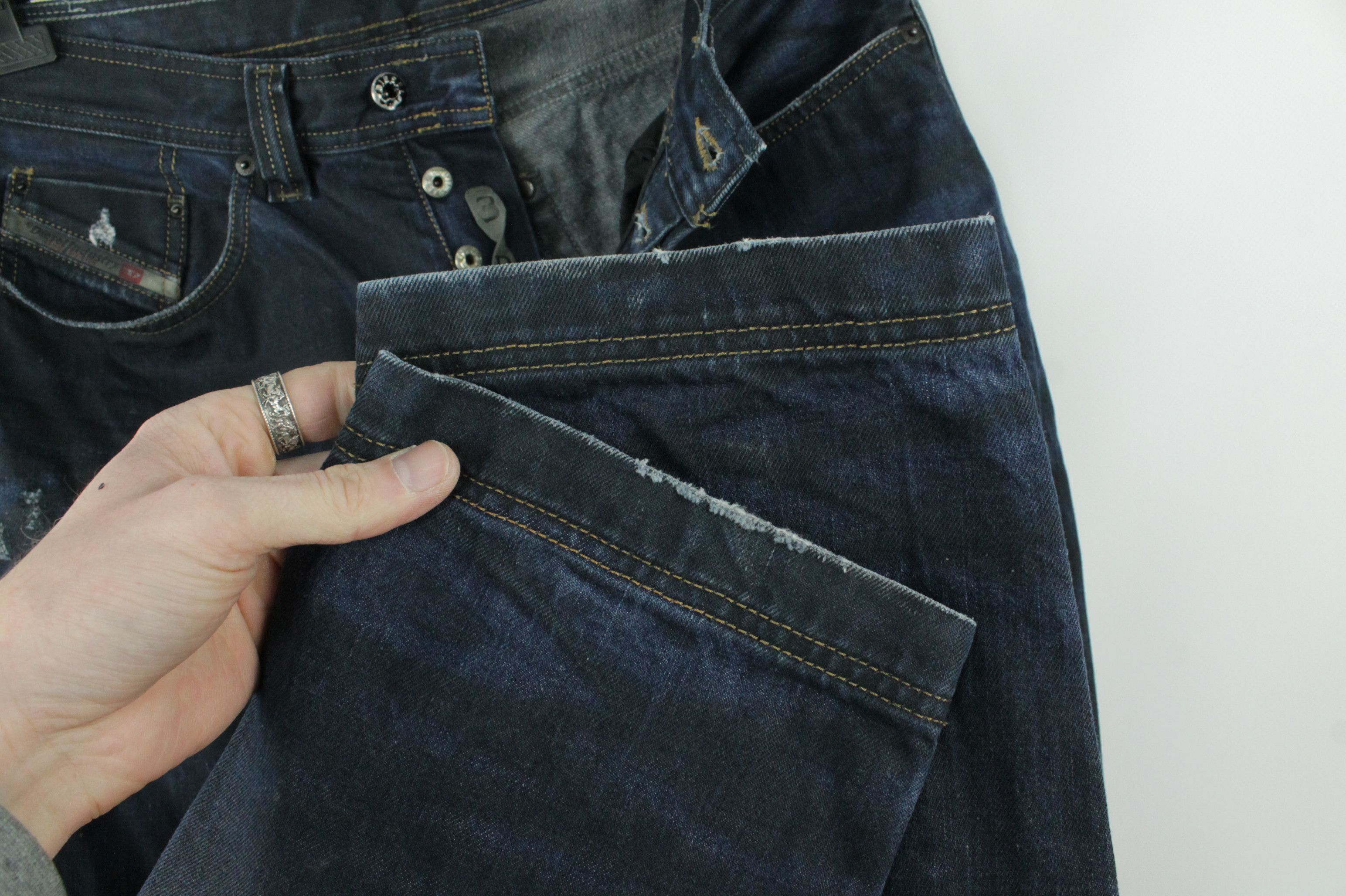 Diesel Diesel Back in The Saddle Regular-Carrot Blue Denim Jeans Size US 33 - 4 Thumbnail
