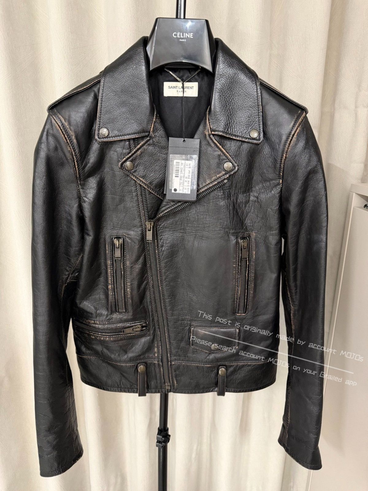 Hedi Slimane × Saint Laurent Paris 16FW Vintage L01 Leather Jacket