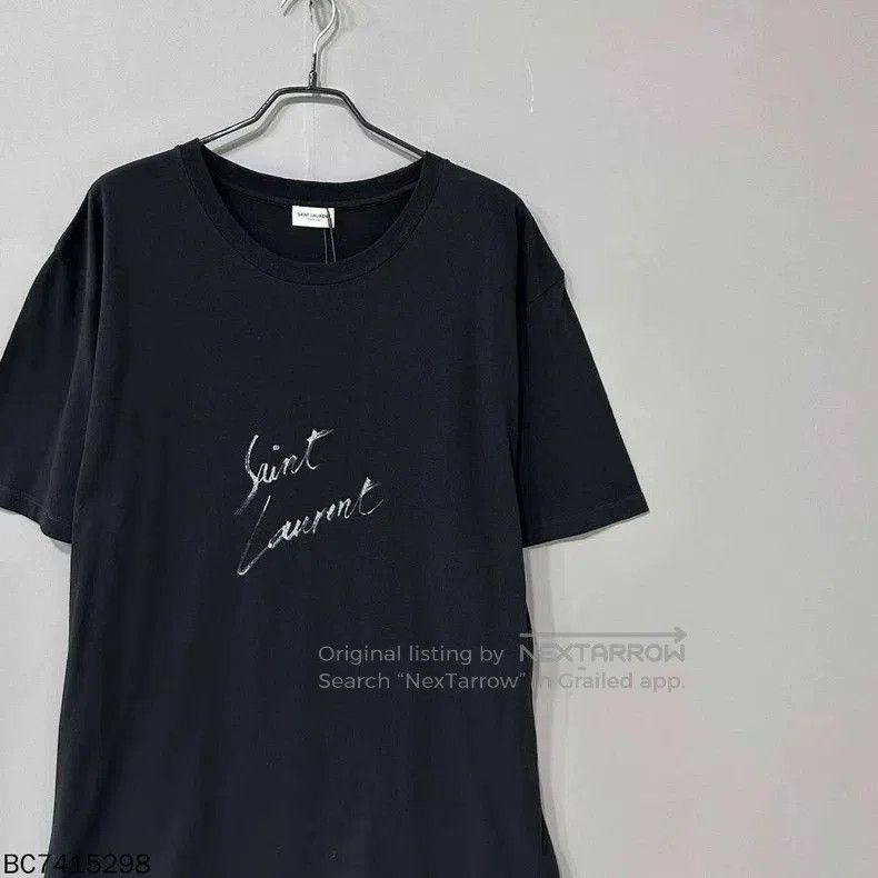 Saint Laurent Paris Saint Laurent Paris Logo Short Sleeve T-shirt. Size US L / EU 52-54 / 3 - 2 Thumbnail