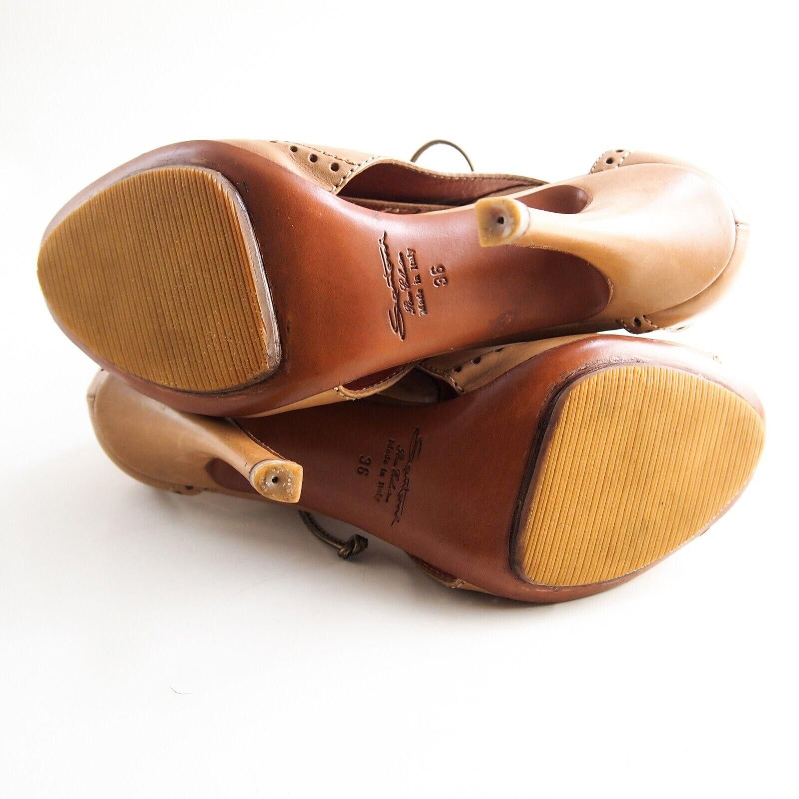 Santoni Santoni Rose Collection Open Toe Booties Tan EU 36 US 6 Size US 6 / IT 36 - 7 Thumbnail