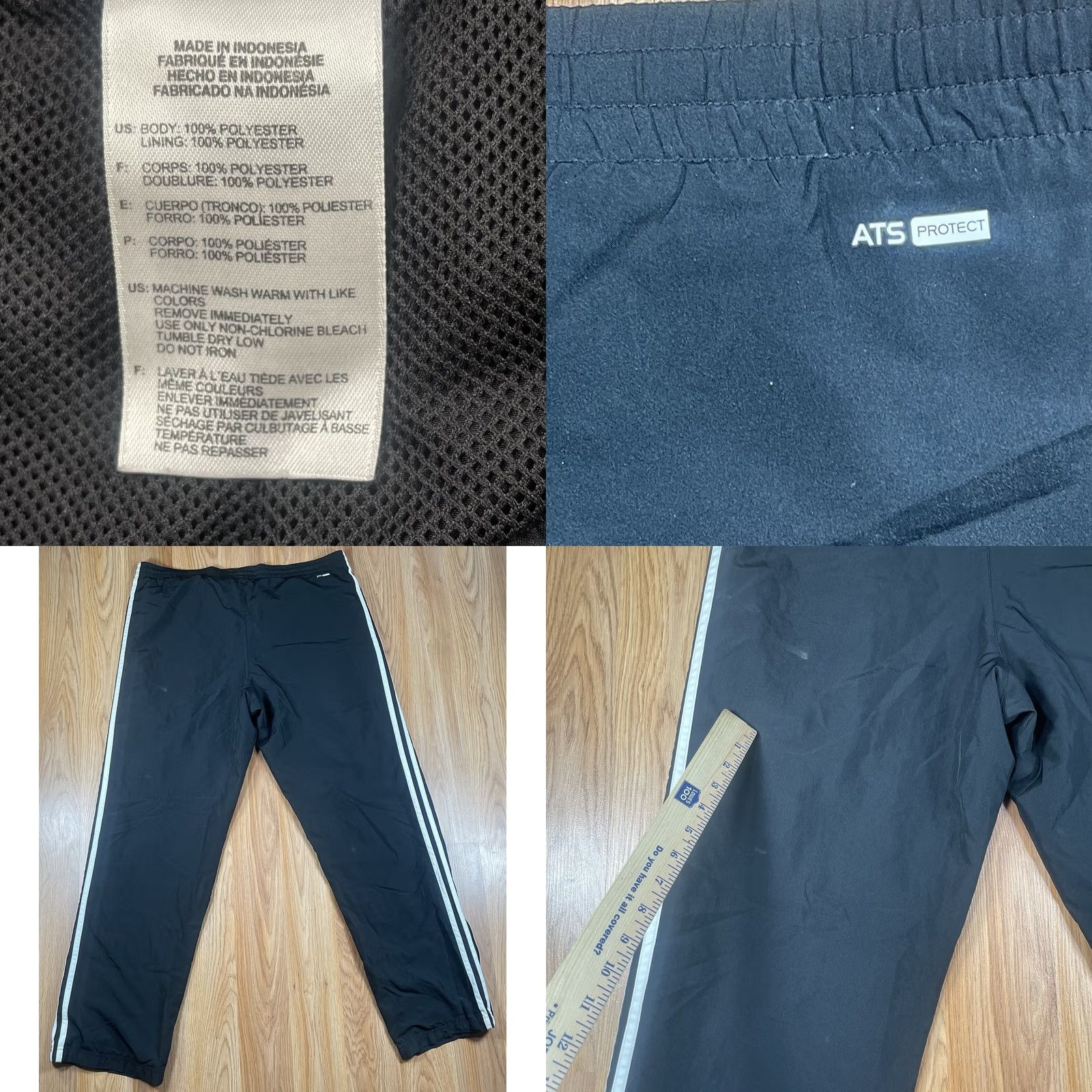 Adidas Adidas ATS Project Mens Black Activewear Sweatpants Athletic Track Pants Size S Regular Inseam 30 in Black Size US 35 - 8 Thumbnail