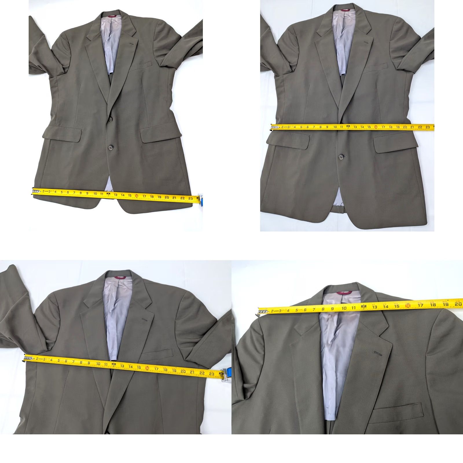 Jos. A. Bank VINTAGE Jos. A. Bank Sport Coat 2-Button Wool Blend Green 44L Men Jacket CPO Notch Lapel, Single-Breasted, Solid Knit, Regular Fit Mens Size US S / EU 44-46 / 1 - 8 Thumbnail