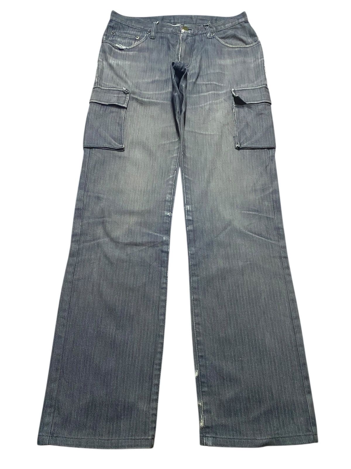 Michel Klein Vintage Michel Klein Homme Paris Distressed Cargo Pants Size US 29 - 1 Thumbnail