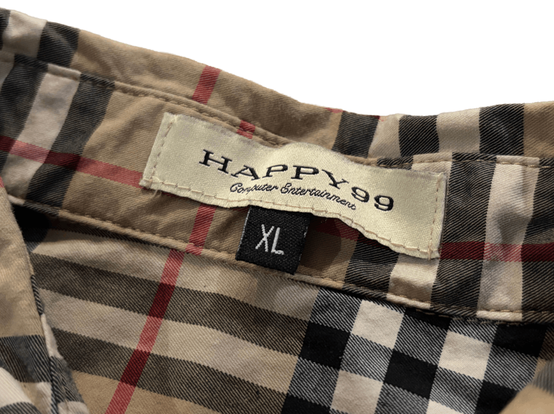 Happy99 Happy99 Burberry Plaid Patchwork Shirt Size US XL / EU 56 / 4 - 5 Thumbnail