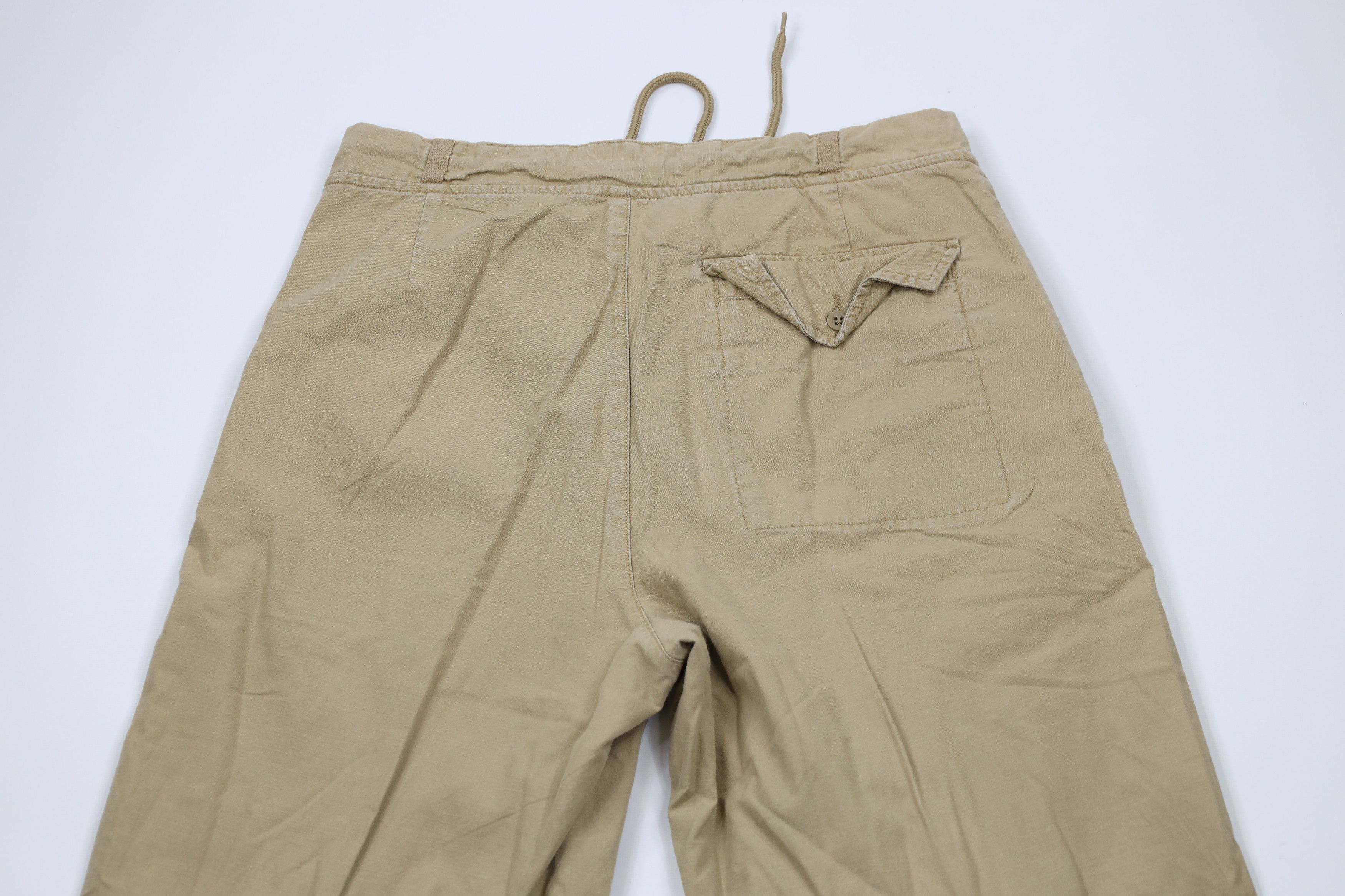 Gap × Vintage Vintage 90s Y2K Gap Chamois Cloth Lined Wide Leg Pants Beige Size US 34 / EU 50 - 9 Thumbnail