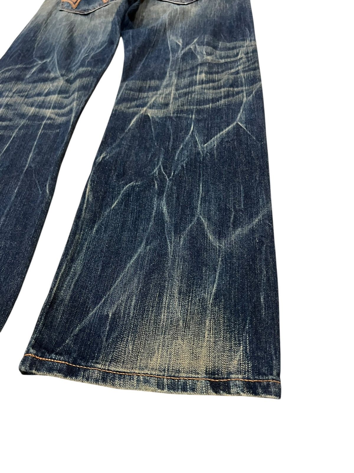 Edwin 💥Flare💥Vintage Edwin 503 Blue Trip Claw Denim Jean Size US 32 / EU 48 - 18 Thumbnail