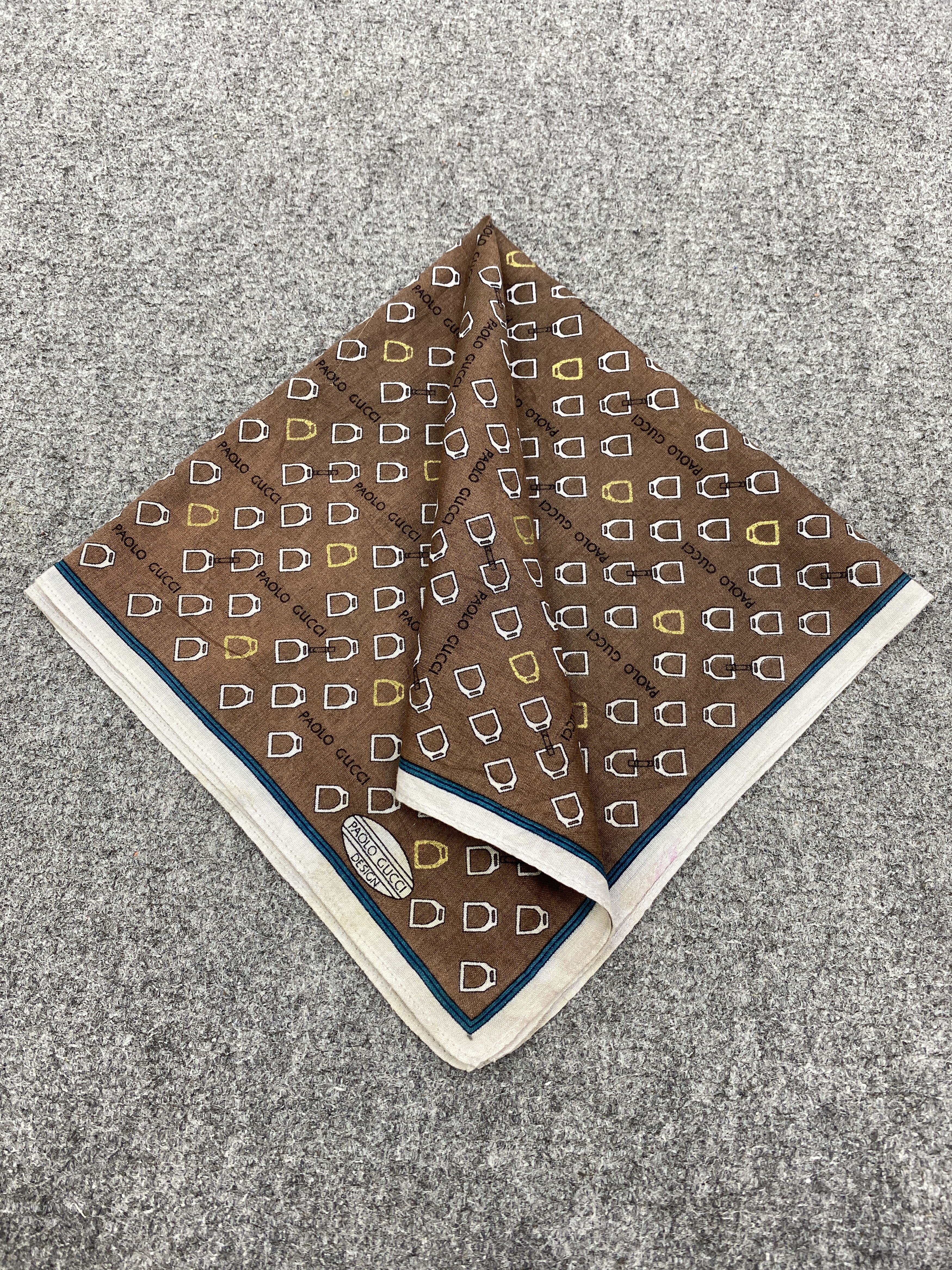 Paolo Gucci Vintage Paolo Gucci Handkerchief / Neckerchief HKC1003 Size ONE SIZE - 2 Thumbnail