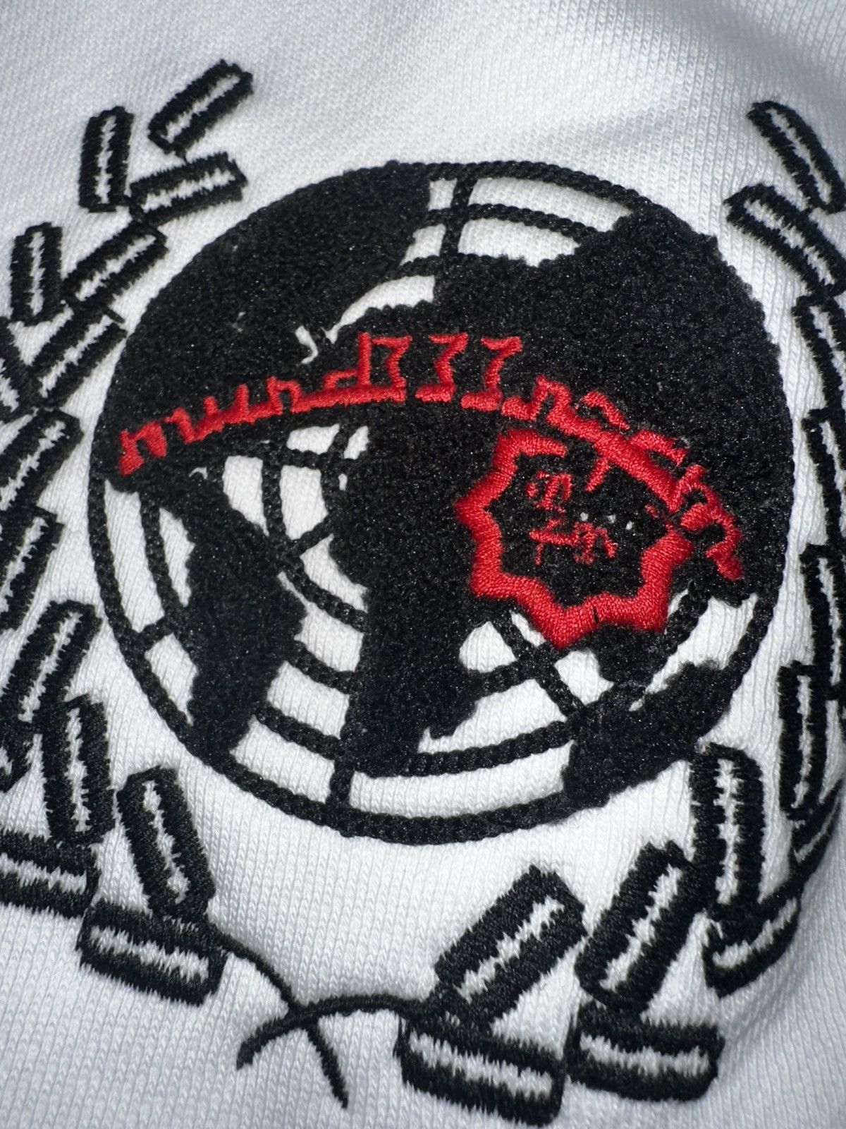 murd333r.fm MURD33R.FM PEACEMAKER WHITE ZIP UP HOODIE Size US XL / EU 56 / 4 - 4 Thumbnail