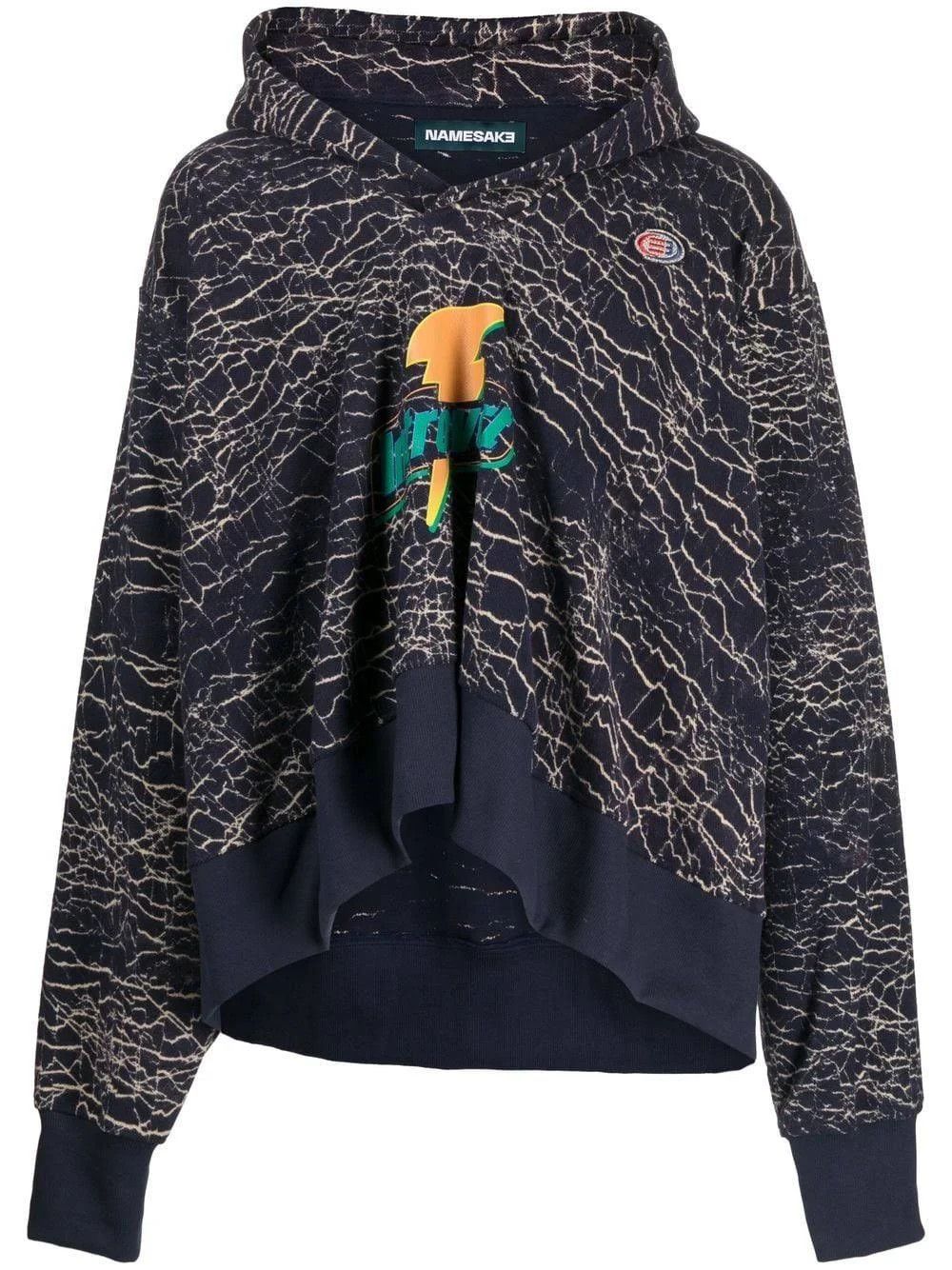 image of Namesake O1Mle0424 Long Sleeve Hoodie In Black, Men's (Size Large)
