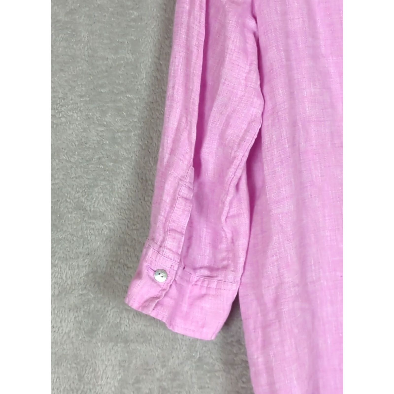 J. Jill VINTAGE J Jill Top S Womans Small Mauve Pink Linen Popover Peasant Lagenlook Tunic Size S / US 4 / IT 40 - 5 Thumbnail