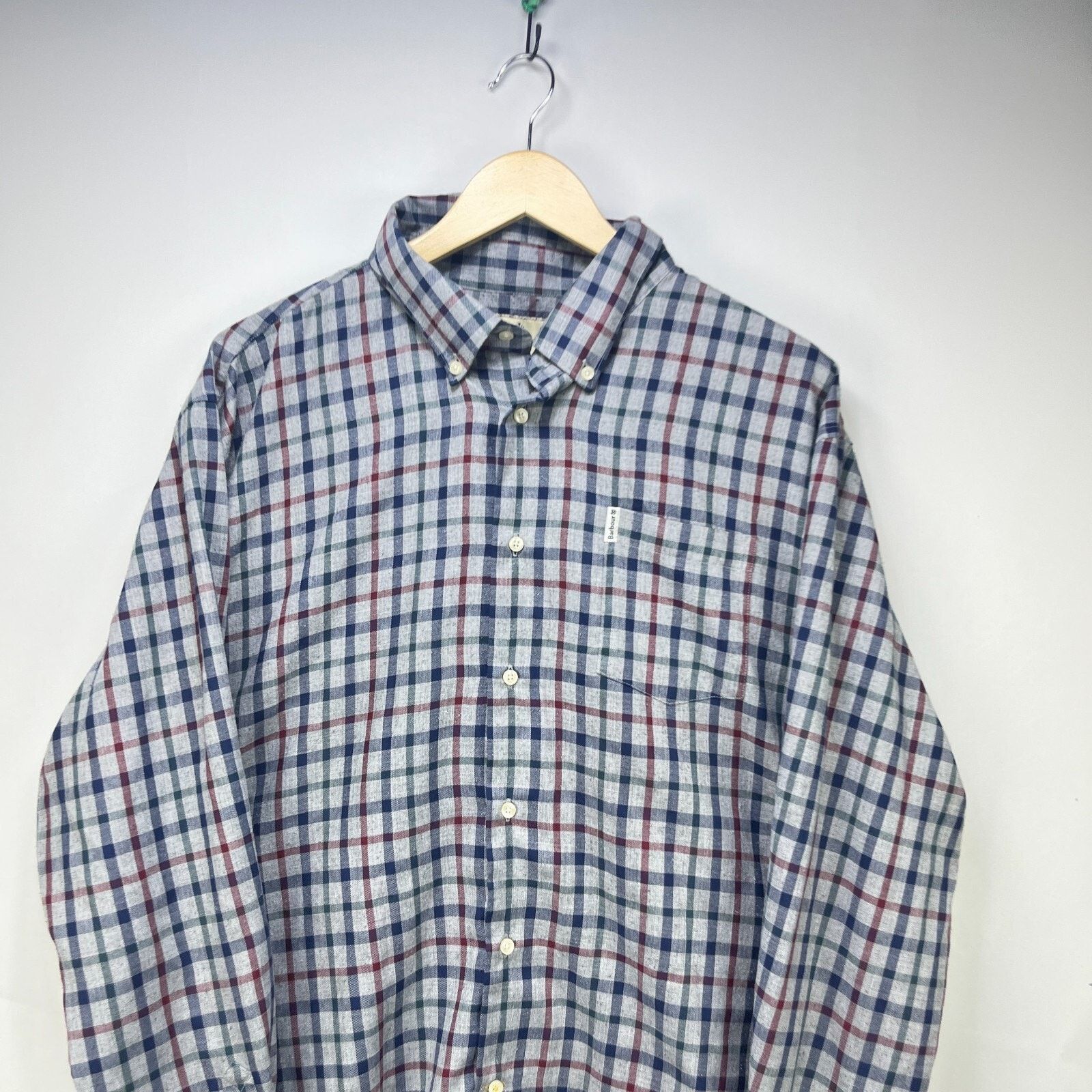 Barbour × Vintage Vintage Barbour Plaid Button Up Long Sleeve Shirt XL US Size US XL / EU 56 / 4 - 2 Thumbnail