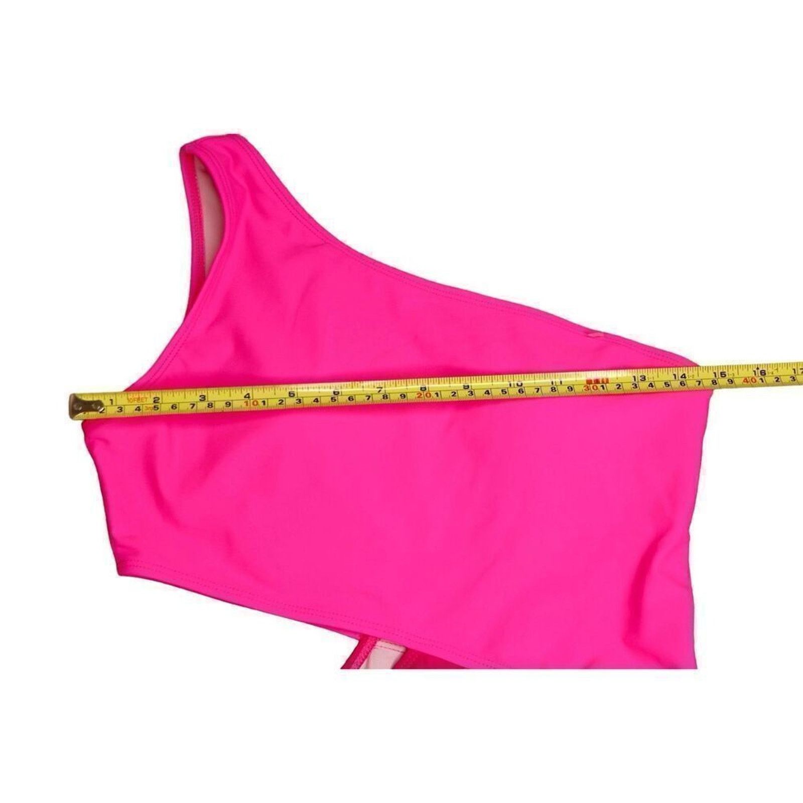 Shein Shein One Shoulder Hot Pink Cut Out Swim 1pc Swimsuit MEDIUM Size M / US 6-8 / IT 42-44 - 10 Thumbnail