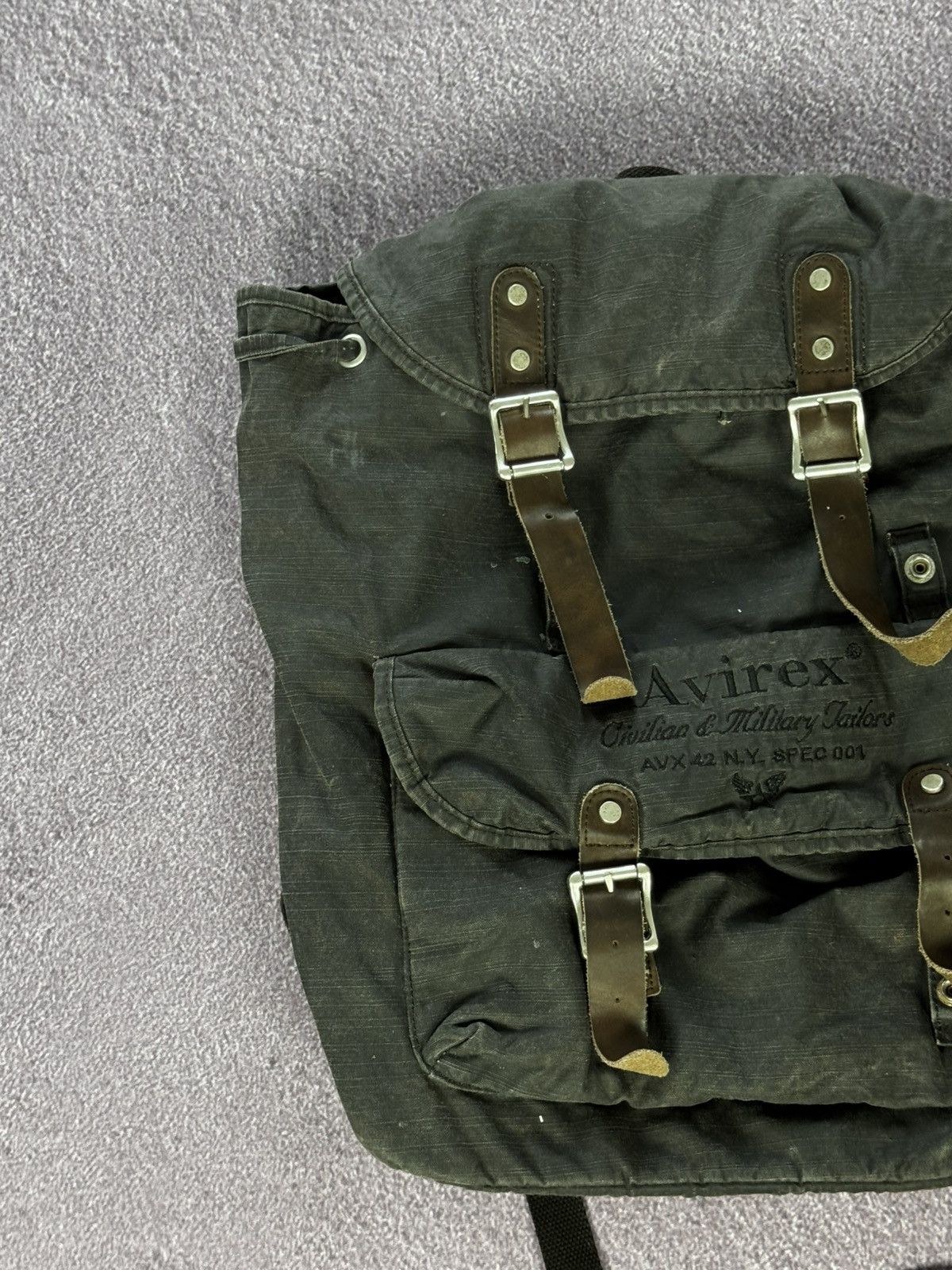 Avirex AVIREX Leather 90s Vintage Rare Crazy Backpack Size ONE SIZE - 4 Thumbnail