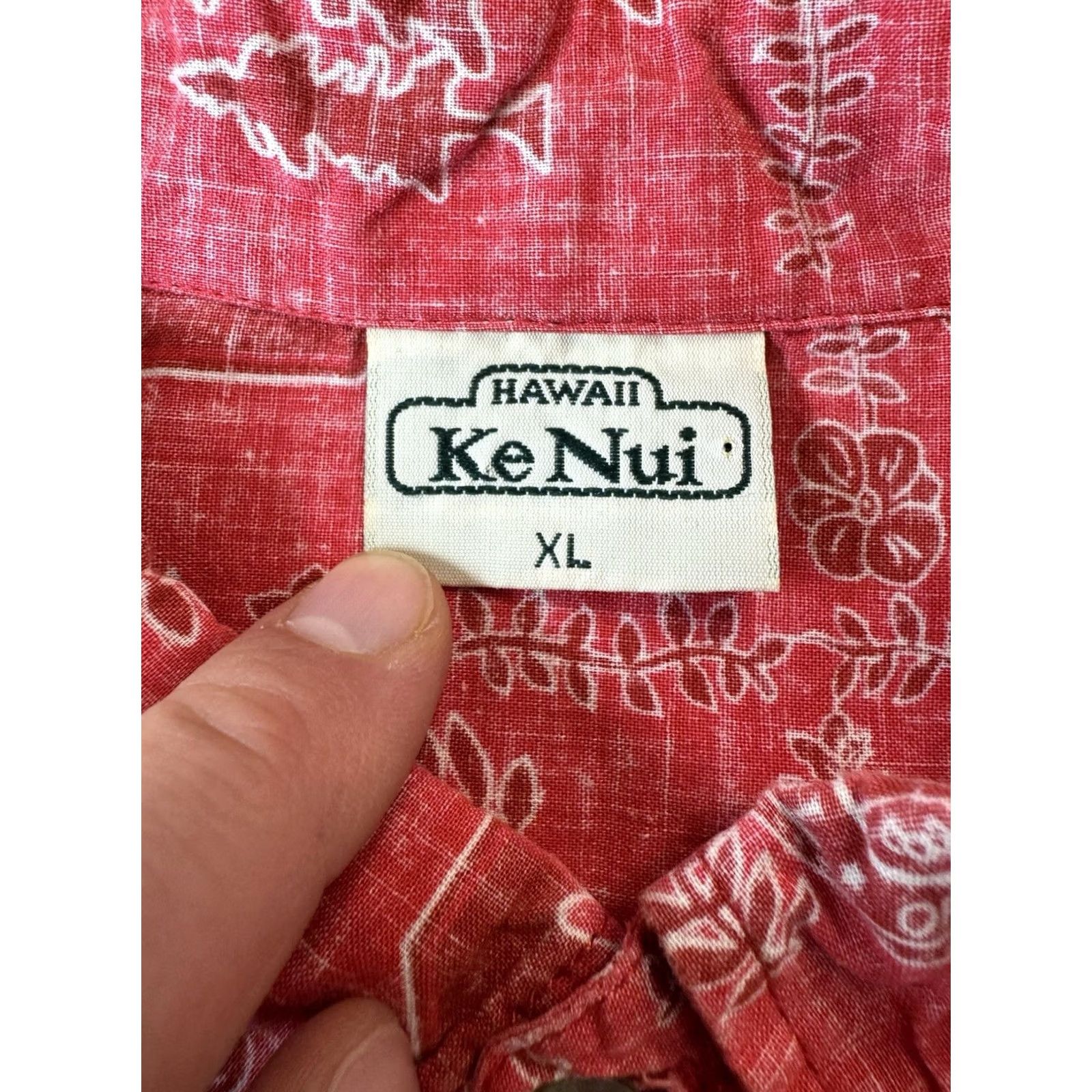 Vintage Ke Nui Hawaiian Shirt Mens XL Red Button Up Stanford University Outdoor Casual Size US XL / EU 56 / 4 - 3 Thumbnail