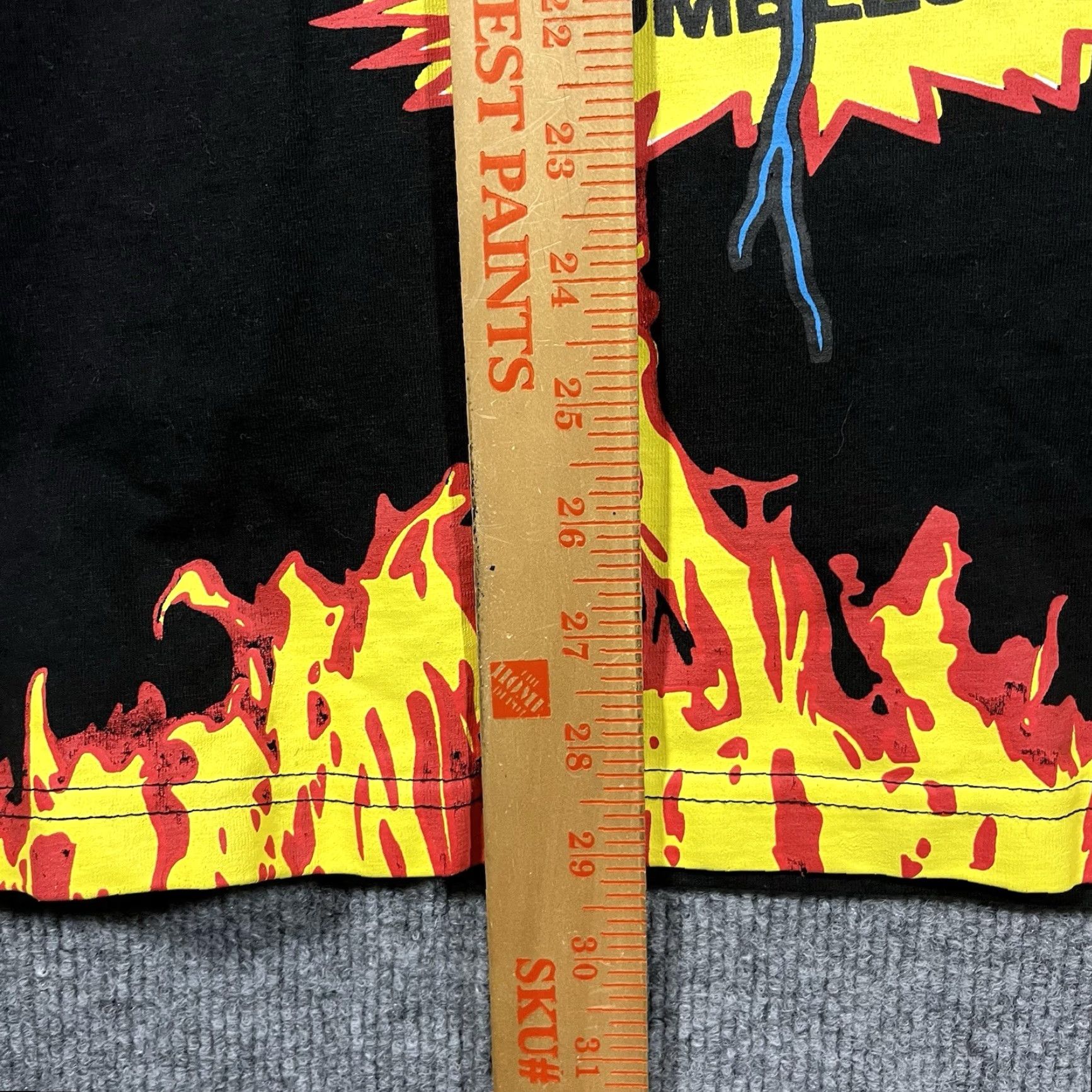 Vintage Chinatown Market T-Shirt Mens Large Black Eagle Flames Lightning Biker AOP Graphic Size US L / EU 52-54 / 3 - 4 Thumbnail