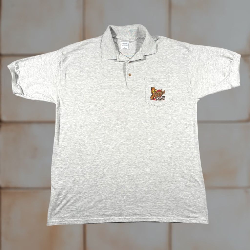 Gildan VINTAGE Hot Rod Shirt Gildan Adult XL Gray Polo Short Sleeve Green? Size US L / EU 52-54 / 3 - 1 Thumbnail