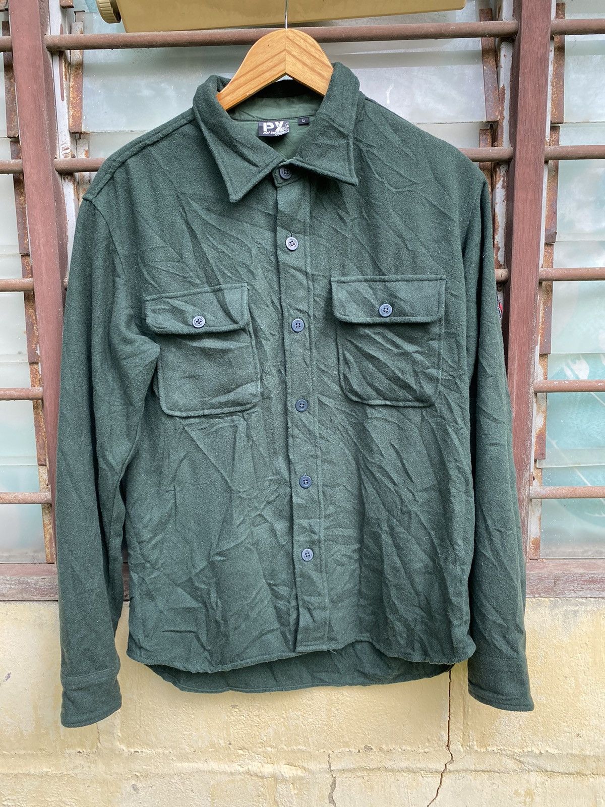 PX Avirex Military Style Anchor Long Sleeve Fleece Shirts