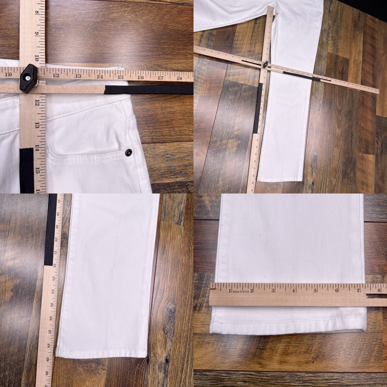 Ralph Lauren Lauren Ralph Lauren Jeans Womens 8 White Mid Rise Stretch Straight 5-Pocket Denim Rigged Logo Modern Size 30" / US 8 / IT 44 - 9 Thumbnail