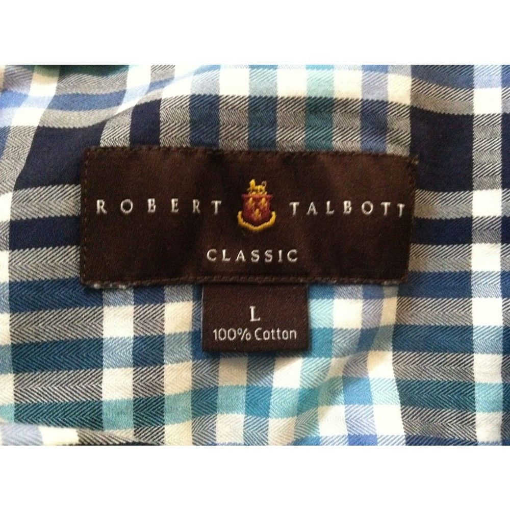 Robert Talbott ROBERT TALBOTT MEN'S BLUE 100%COTTON CASUAL SHIRT SIZE: L Size US L / EU 52-54 / 3 - 3 Thumbnail