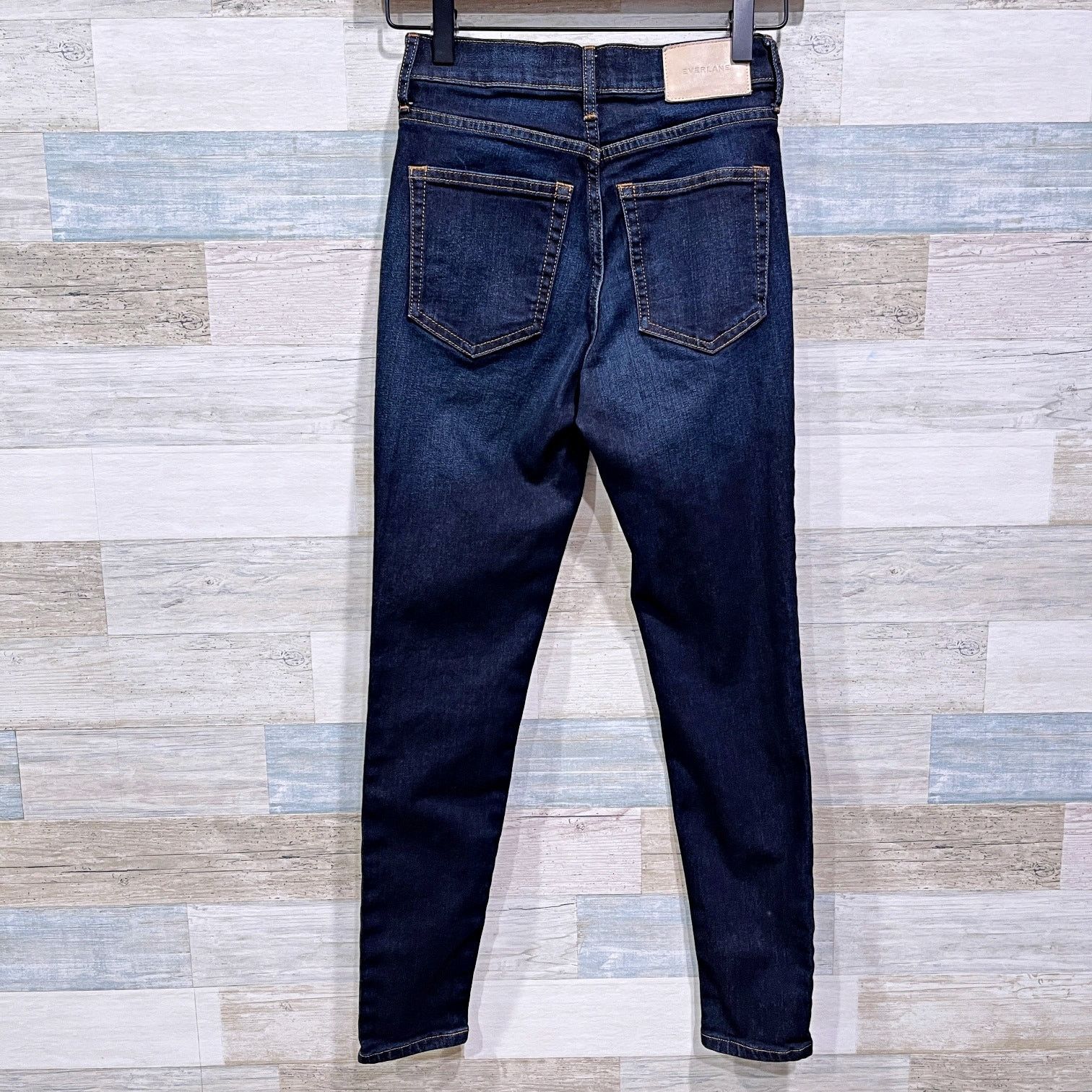 Everlane Everlane Authentic Ankle Skinny Jeans Deep Indigo Womens 23 Size 23" - 4 Thumbnail