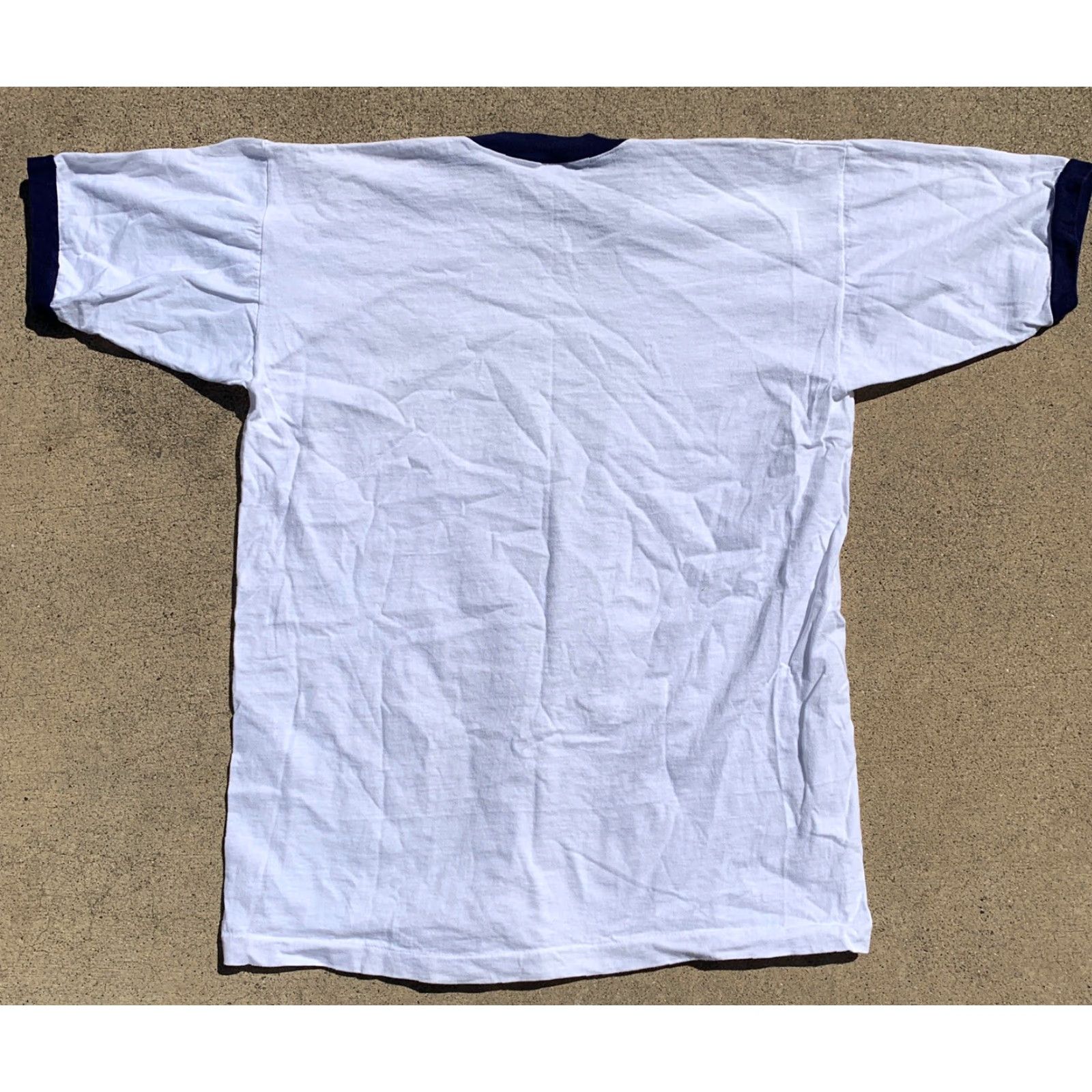 Champion VINTAGE Champion USAFA T Shirt Ringer Tee XL Men White 100% Cotton Short Sleeve Military/Landgirl Decade 1970s Size US XL / EU 56 / 4 - 5 Thumbnail