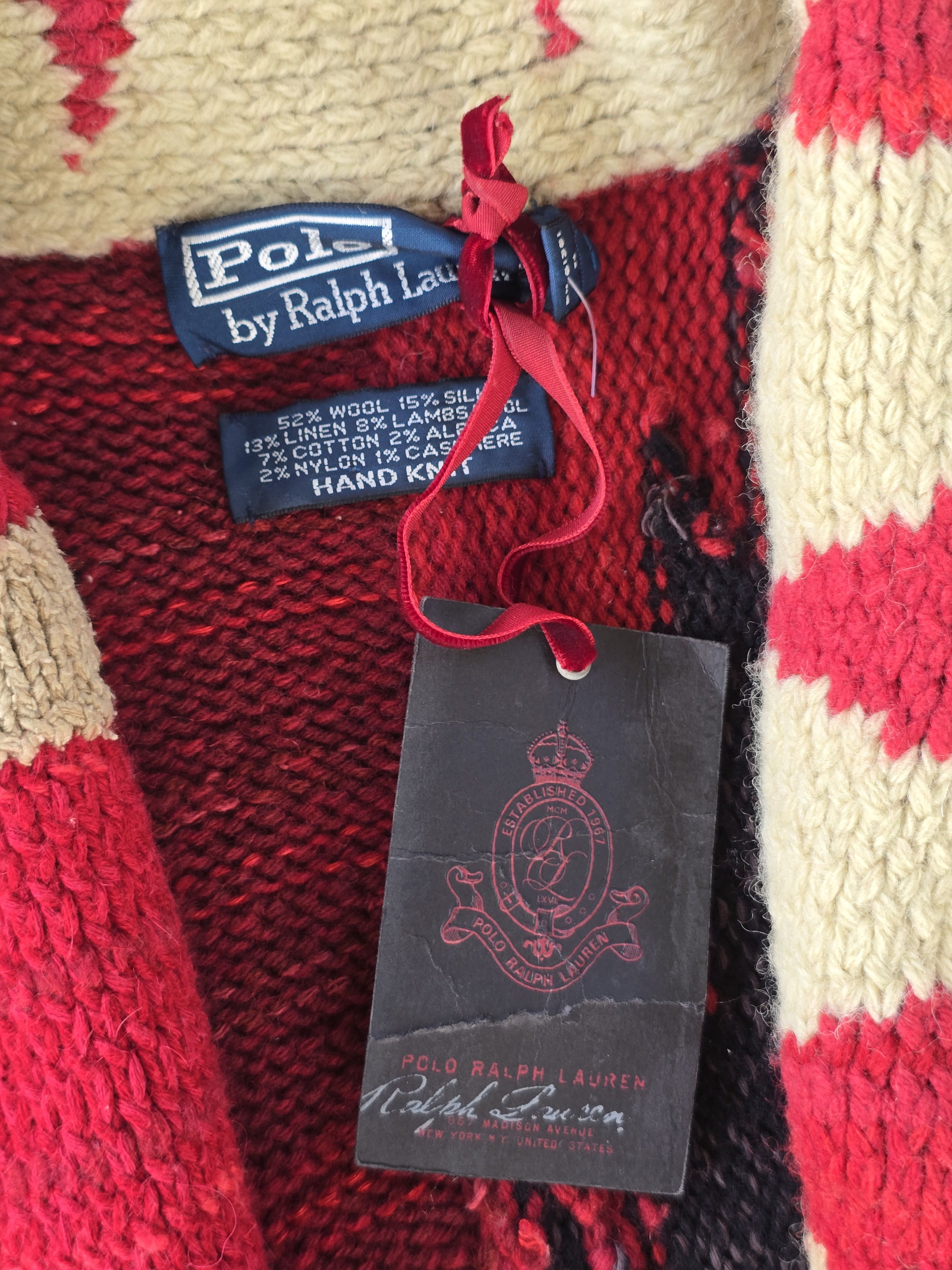 Polo Ralph Lauren NWT Native American Pattern Wool Cashmere Knit Gown Cardigan Size US M / EU 48-50 / 2 - 2 Thumbnail