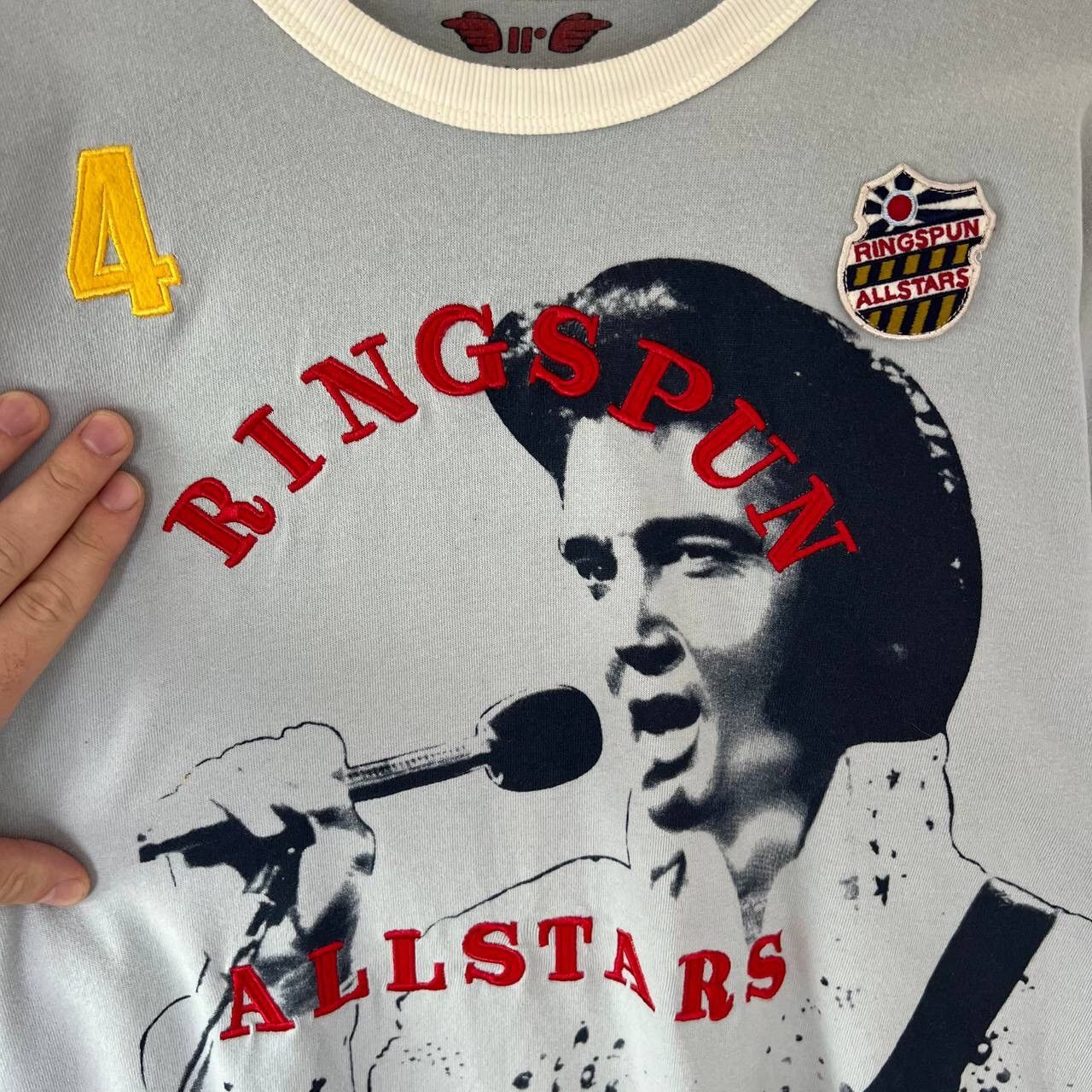 Ringspun Elvis Presley Allstars Ringspurn Vintage Over Print The King Size US XXL / EU 58 / 5 - 4 Thumbnail