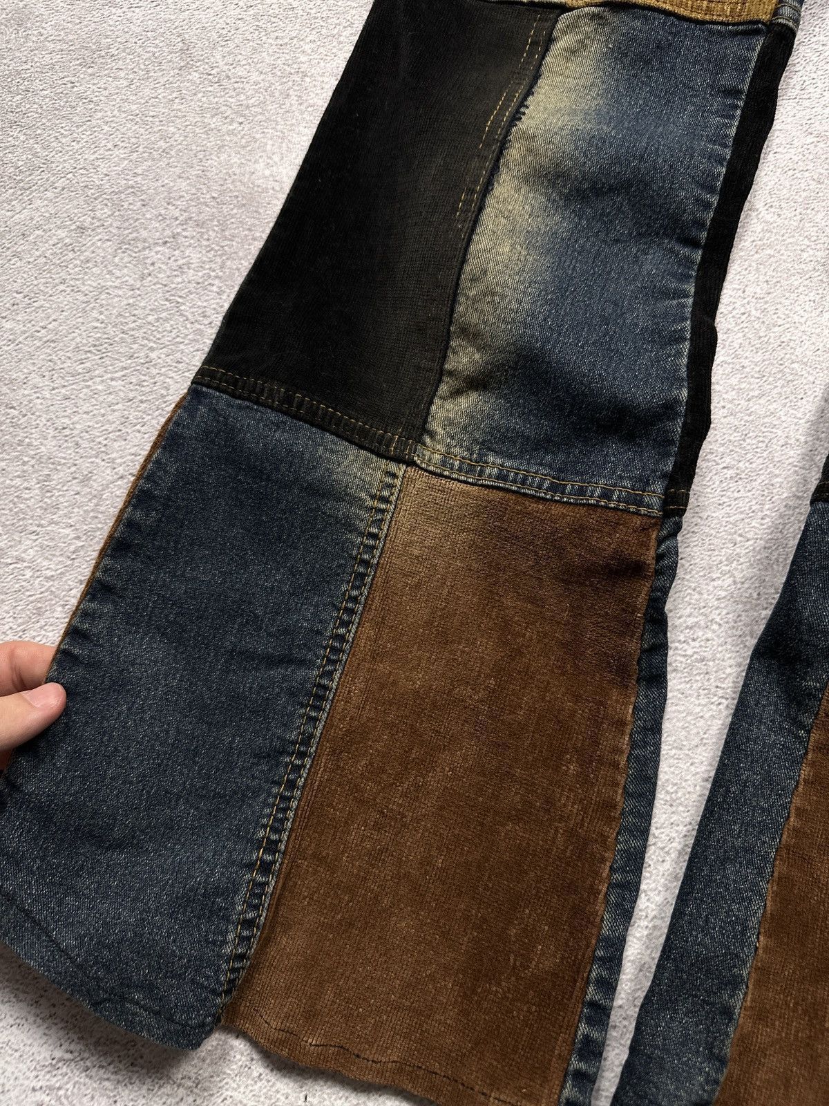 If Six Was Nine Y2K LGB IfSixWasNine Style Patchwork Flared Denim Jeans Size US 29 - 5 Thumbnail