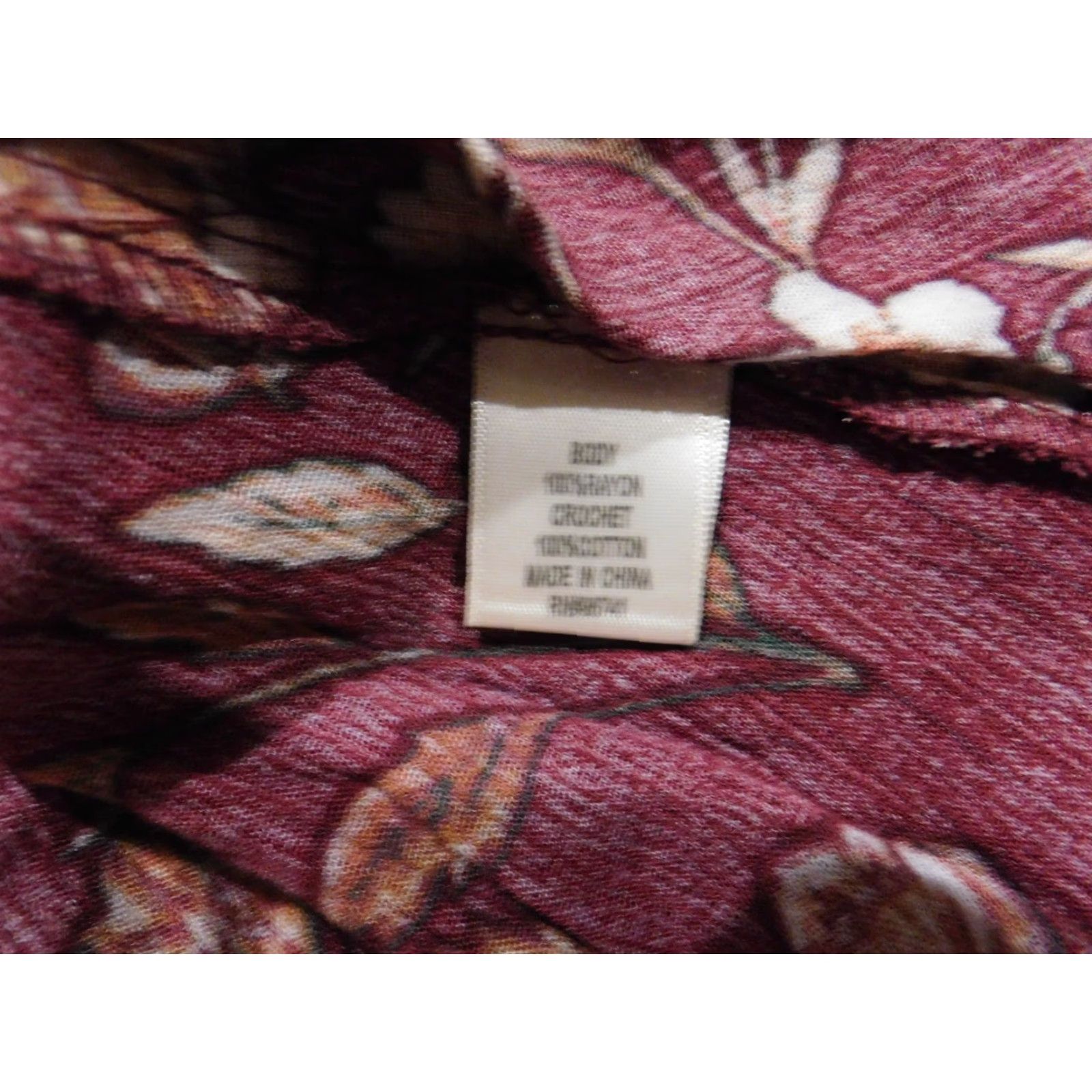Vintage belle du jour Blouse Womens Top S Red Floral Cap Sleeve Pullover Stretch Collared Polyester Rayon Classic Basic Casual Size S / US 4 / IT 40 - 6 Thumbnail