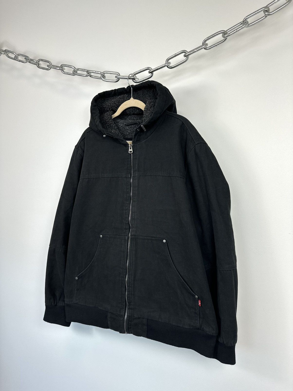 Levi's Vintage Levi's American Baggy USA Hooded Sherpa Jacket Size US XXL / EU 58 / 5 - 4 Thumbnail