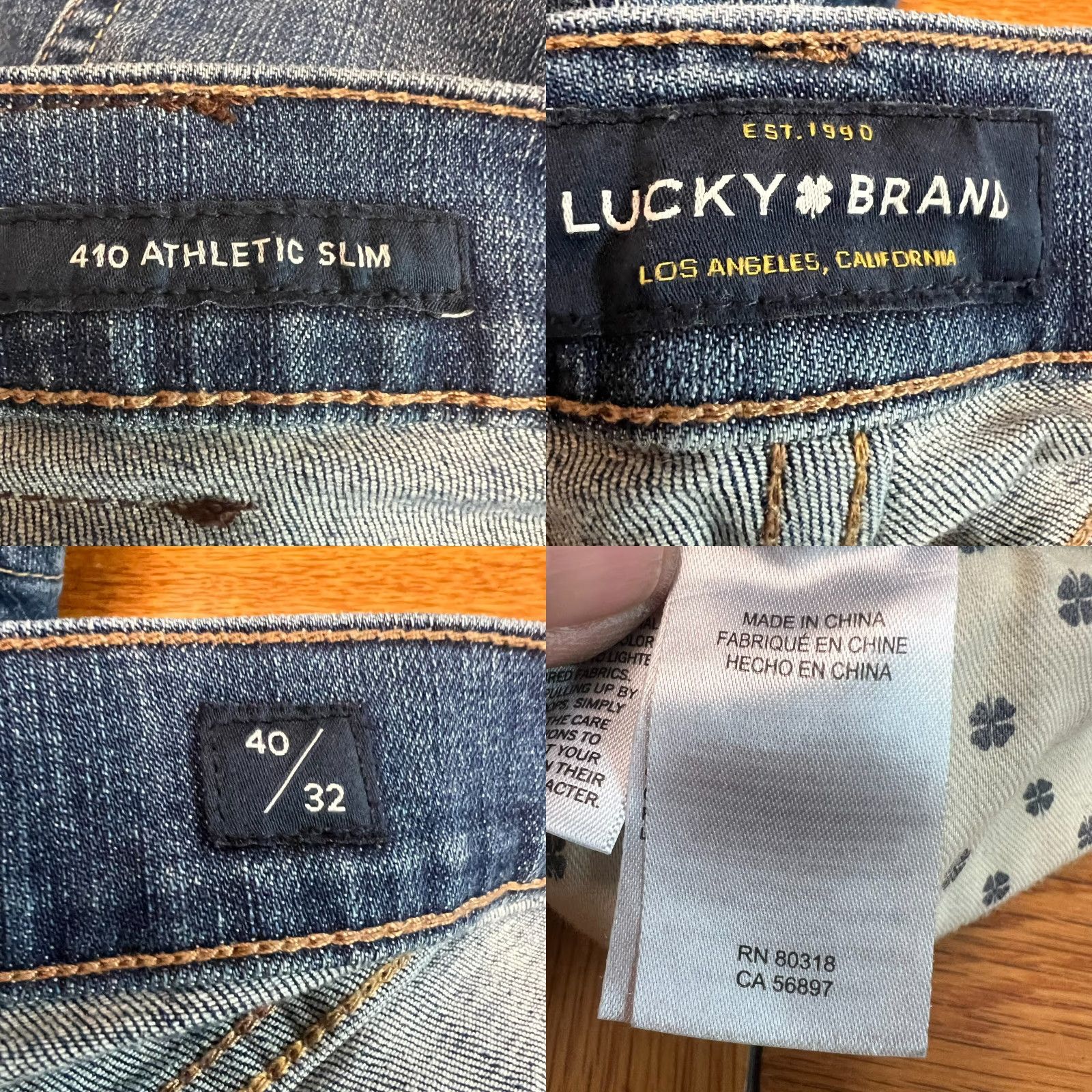 Lucky Brand Lucky Brand 410 Jeans Athletic Slim Straight Leg Size 40 32 Blue Mens Size US 40 / EU 56 - 8 Thumbnail
