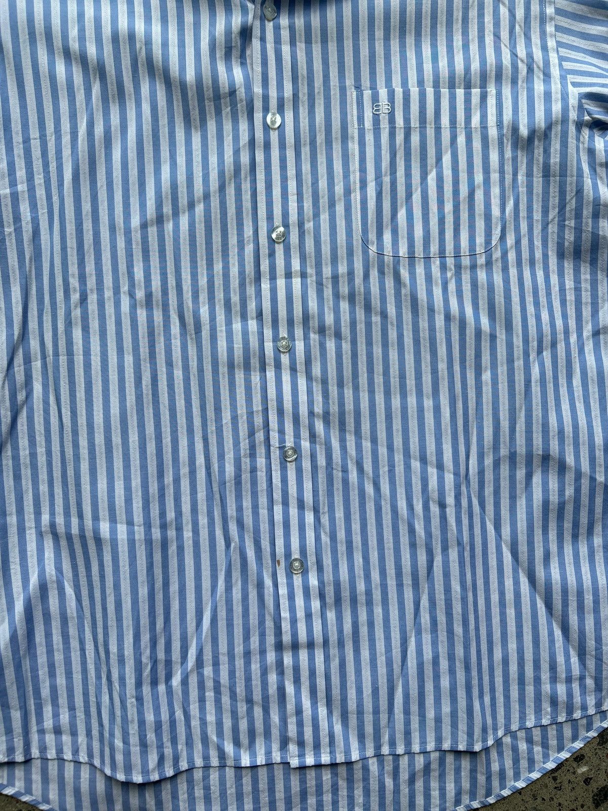 Balenciaga ✨ Balenciaga Striped Short-Sleeve Shirt ✨ Size US L / EU 52-54 / 3 - 6 Thumbnail