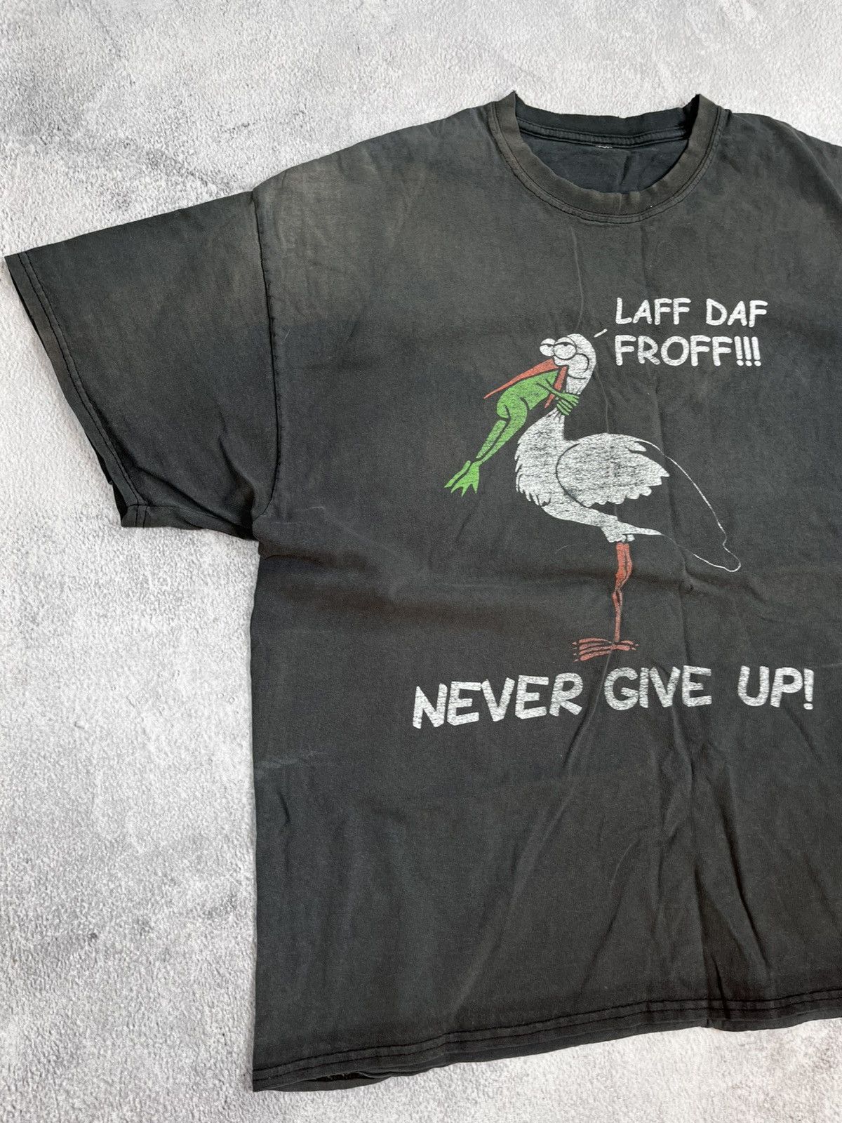 Band Tees Vintage Y2K Never Give Up humor faded trashed tee size XL Size US XL / EU 56 / 4 - 3 Thumbnail