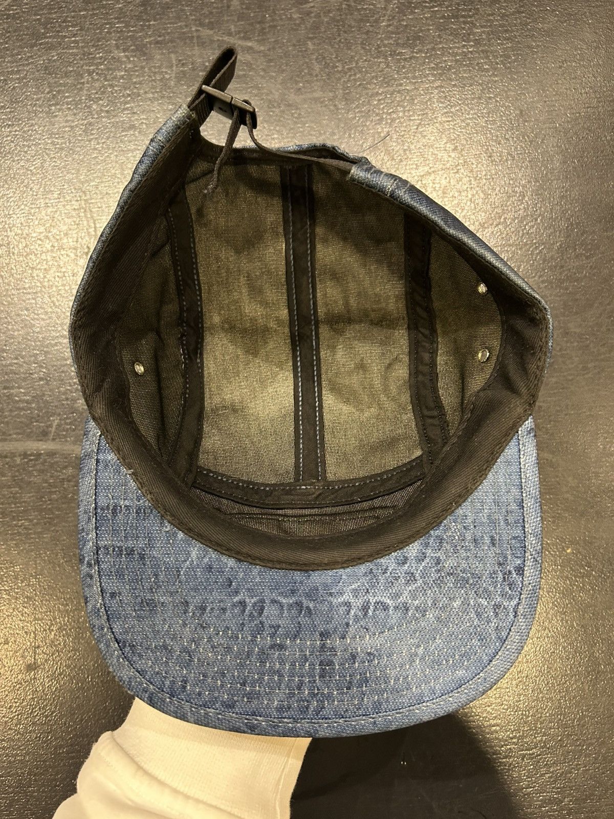 Supreme Supreme Frayed Croc Denim Camp Cap Size ONE SIZE - 5 Thumbnail
