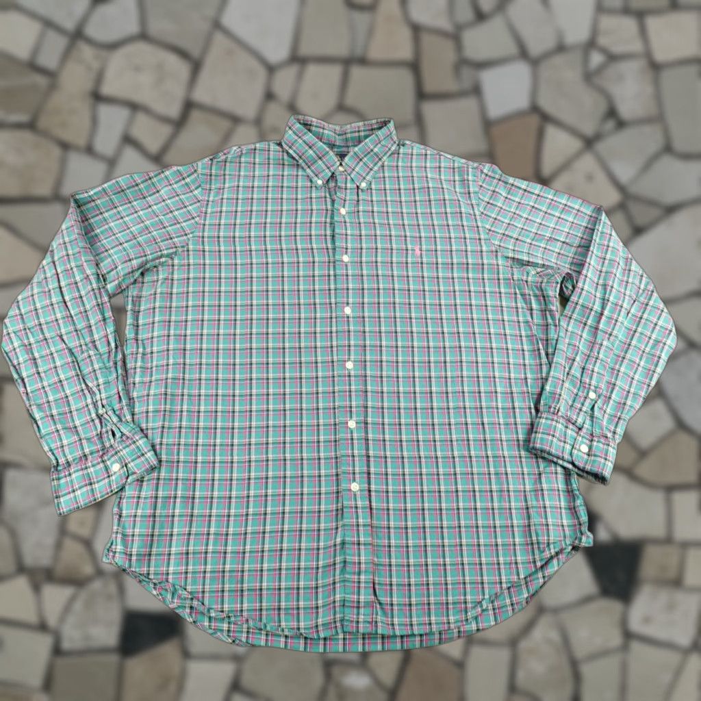 Ralph Lauren Ralph Lauren Shirt Mens XL Purple Plaid Button-Up Long Sleeve Pony Logo Classic Preppy Button-Down Collar Colorful Casual Workwear Size US XXL / EU 58 / 5 - 1 Thumbnail