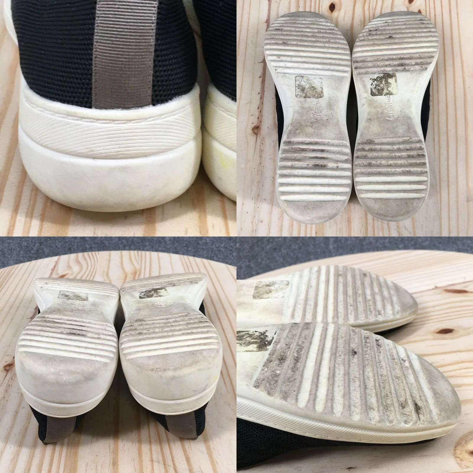 Vintage LifeStride Shoes Womens 7.5 M Energy Knit Slip-On Sneakers Black Fabric Low Top Size M / US 6-8 / IT 42-44 - 10 Thumbnail