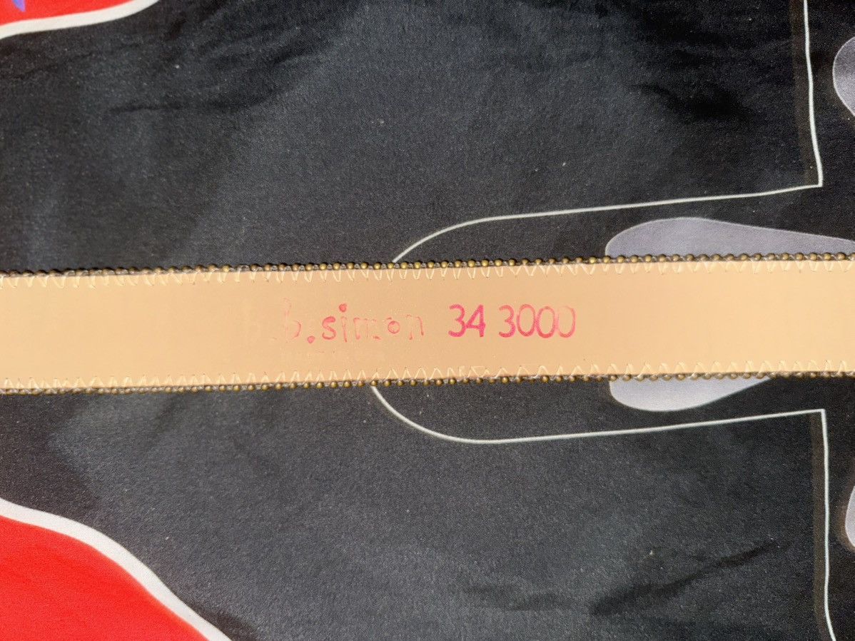 B.B. Simon B.B Simon Black Alligator Leather Belt Size 34 - 4 Thumbnail
