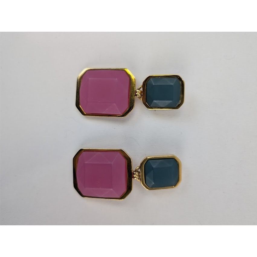 Saint Laurent Paris o1rshd1 Size: OS / Octagon Earring in Metal and Resin Multi Size ONE SIZE - 9 Thumbnail
