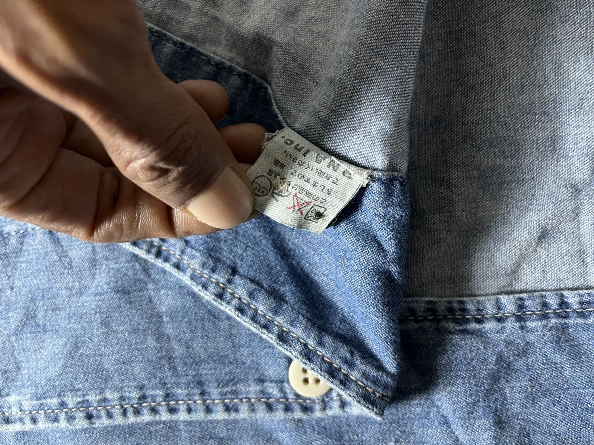 Japanese Brand Vintage 90s RNA west east boxy denim shirt Size US M / EU 48-50 / 2 - 7 Thumbnail