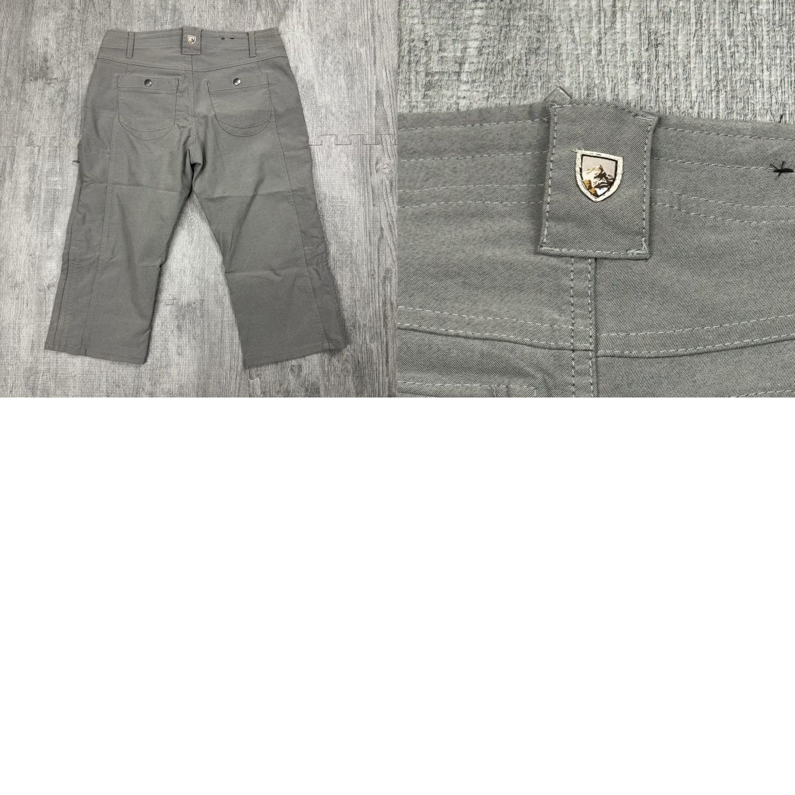 Vintage WOMENS KUHL TREKR KAPRI LIGHTWEIGHT STRETCH HIKING PANTS GRAY ZIP POCKET 4 KD? Size 27" / US 4 / IT 40 - 8 Thumbnail