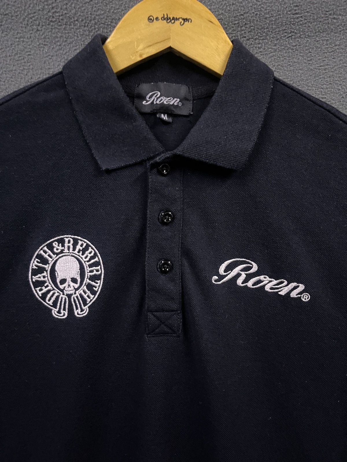 Mastermind Japan × Roen GOTHIC PUNK Y2K STYLE ROEN POLO TSHIRT Size US S / EU 44-46 / 1 - 6 Thumbnail