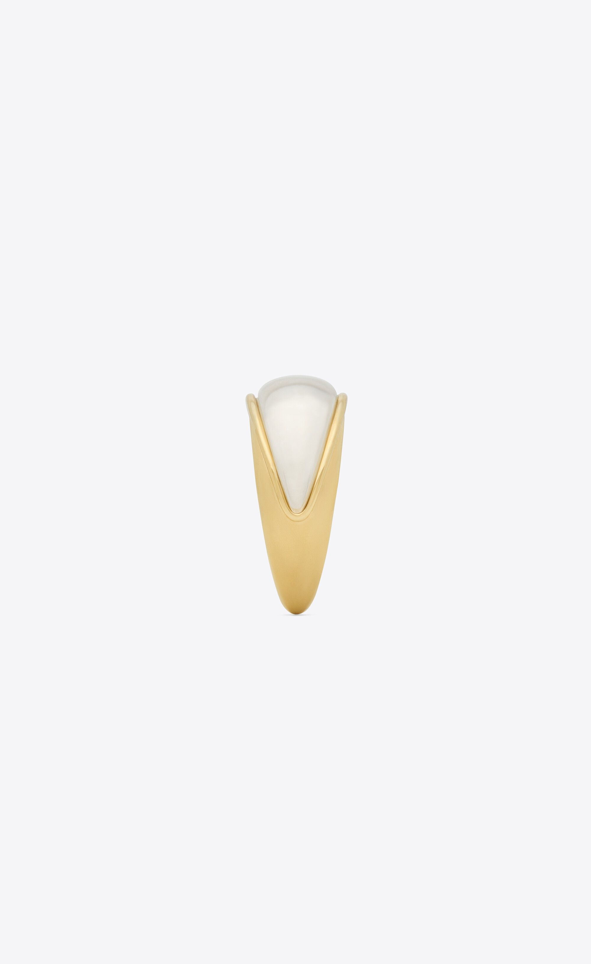 Saint Laurent Paris o1la1rc1a1025 Size: M / Dome Cuff in Metal in Gold Size ONE SIZE - 5 Thumbnail