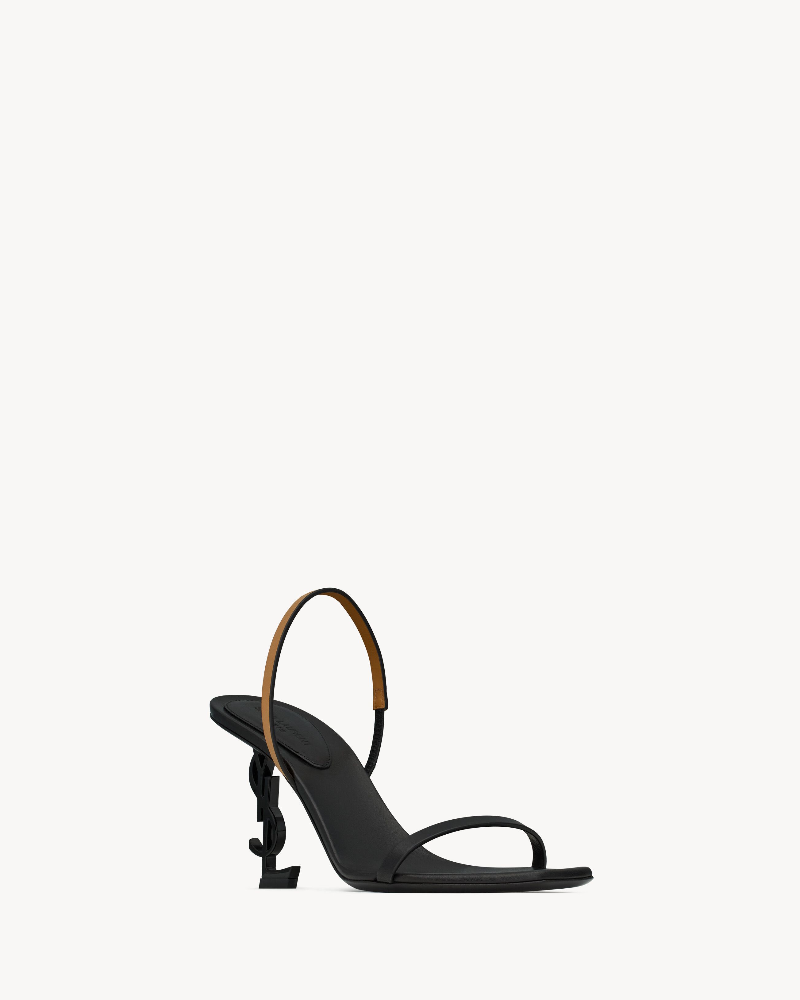 Saint Laurent Paris oc11z1225 786512 Opyum Slingback Sandals in Smooth Leather Size US 10 / IT 40 - 3 Thumbnail