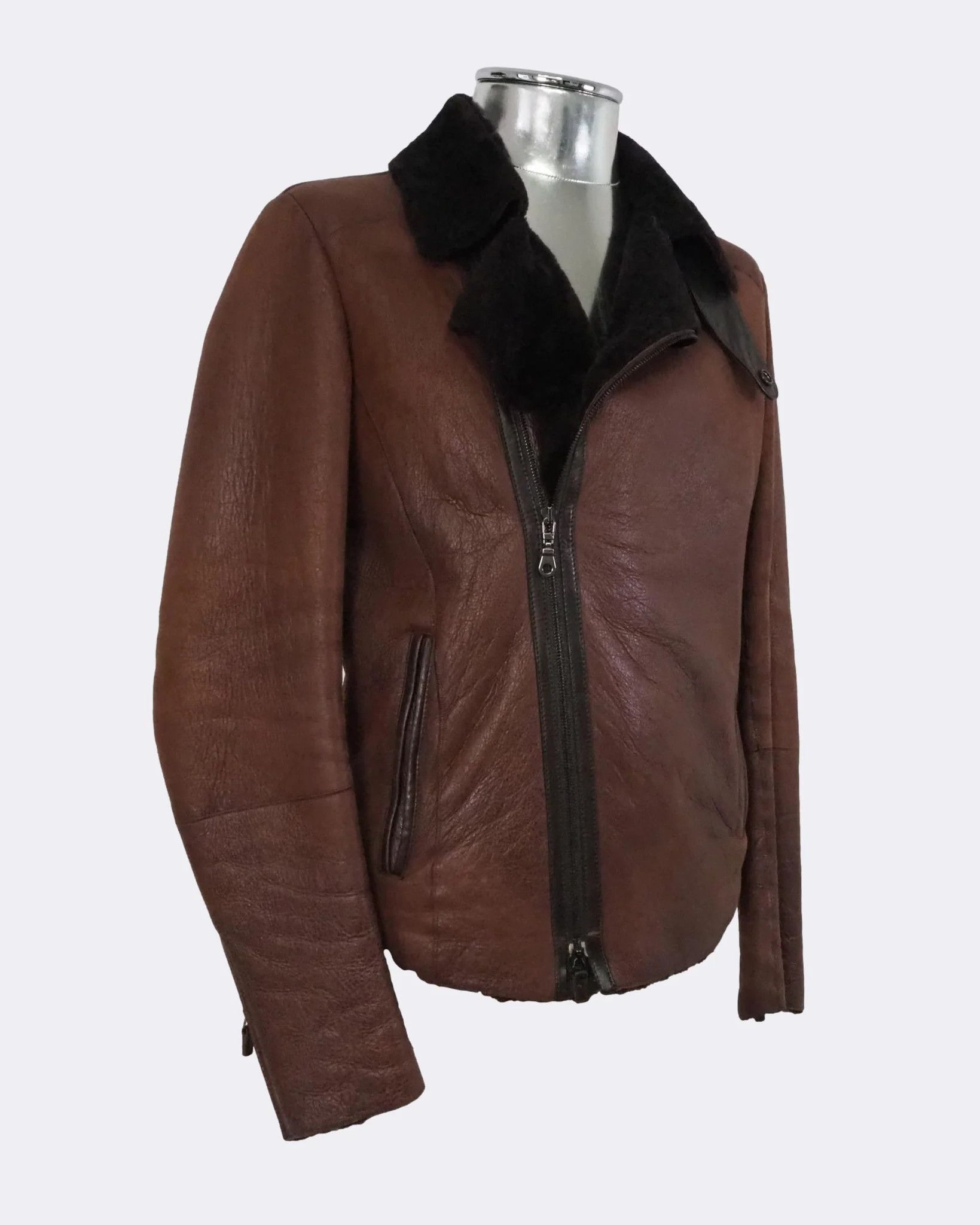 Men's Emporio Armani Shearling Biker Jacket $1570