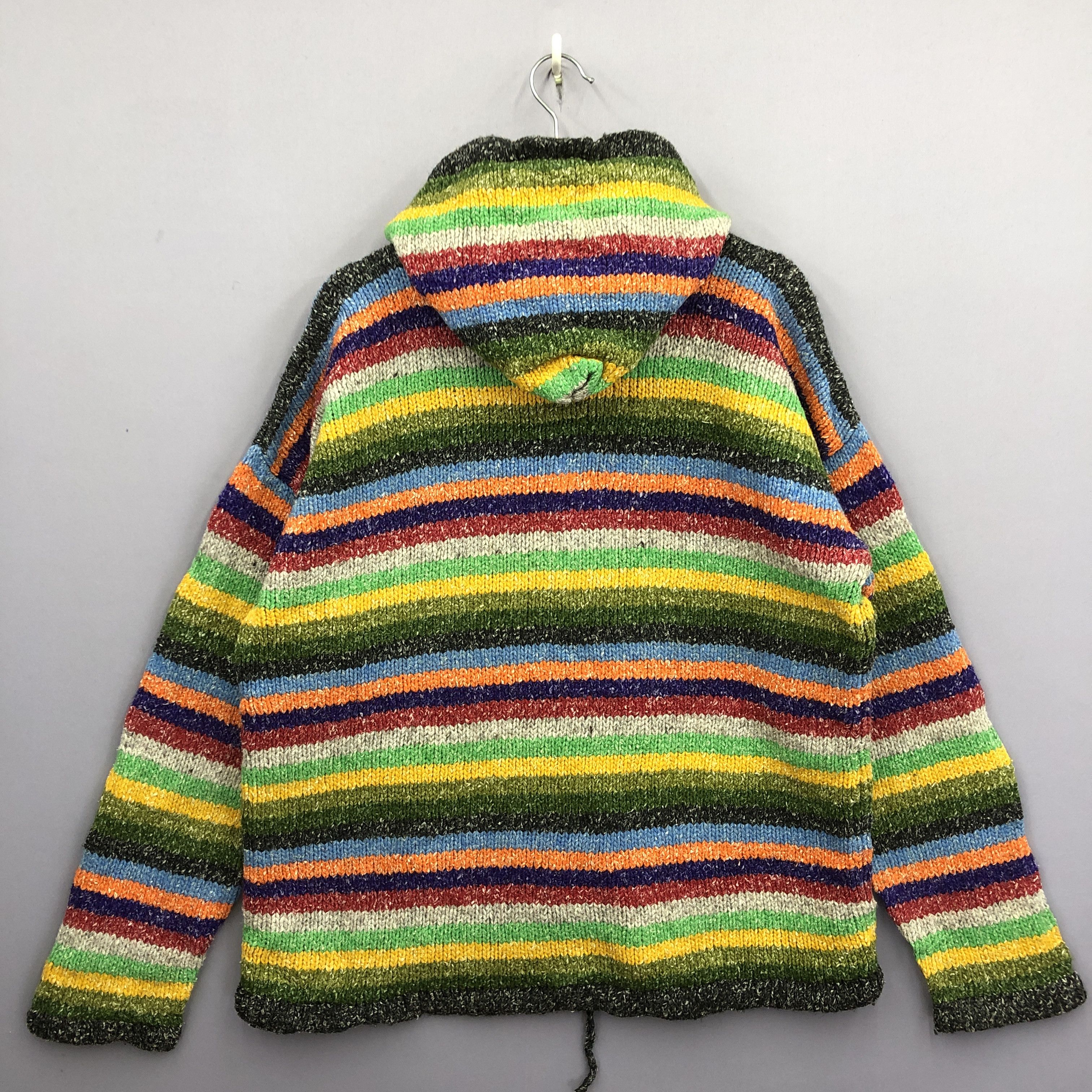 Homespun Knitwear × Vintage Vintage Artesania Handknit Knitwear Zipper Hoodie Sweater Size US M / EU 48-50 / 2 - 3 Thumbnail