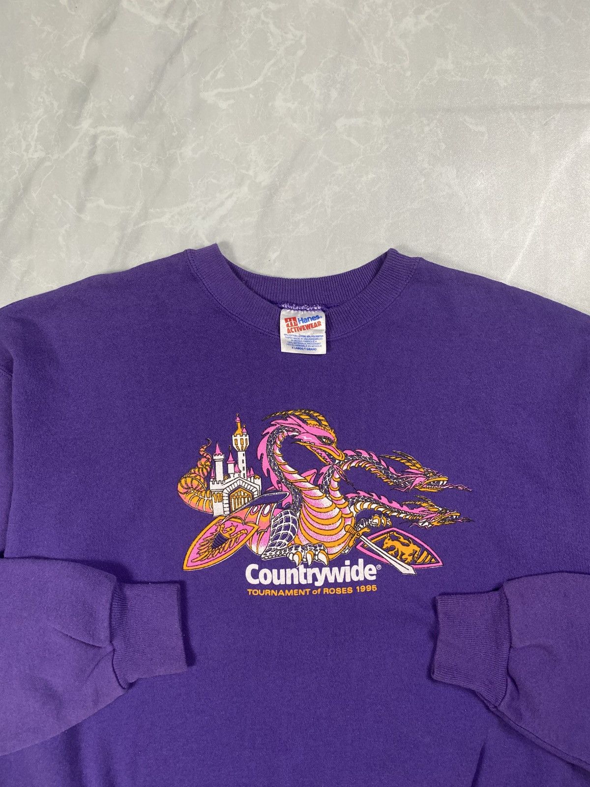 Hanes Vintage 1995 Countrywide Tournament Of Roses Crewneck Size US L / EU 52-54 / 3 - 3 Thumbnail