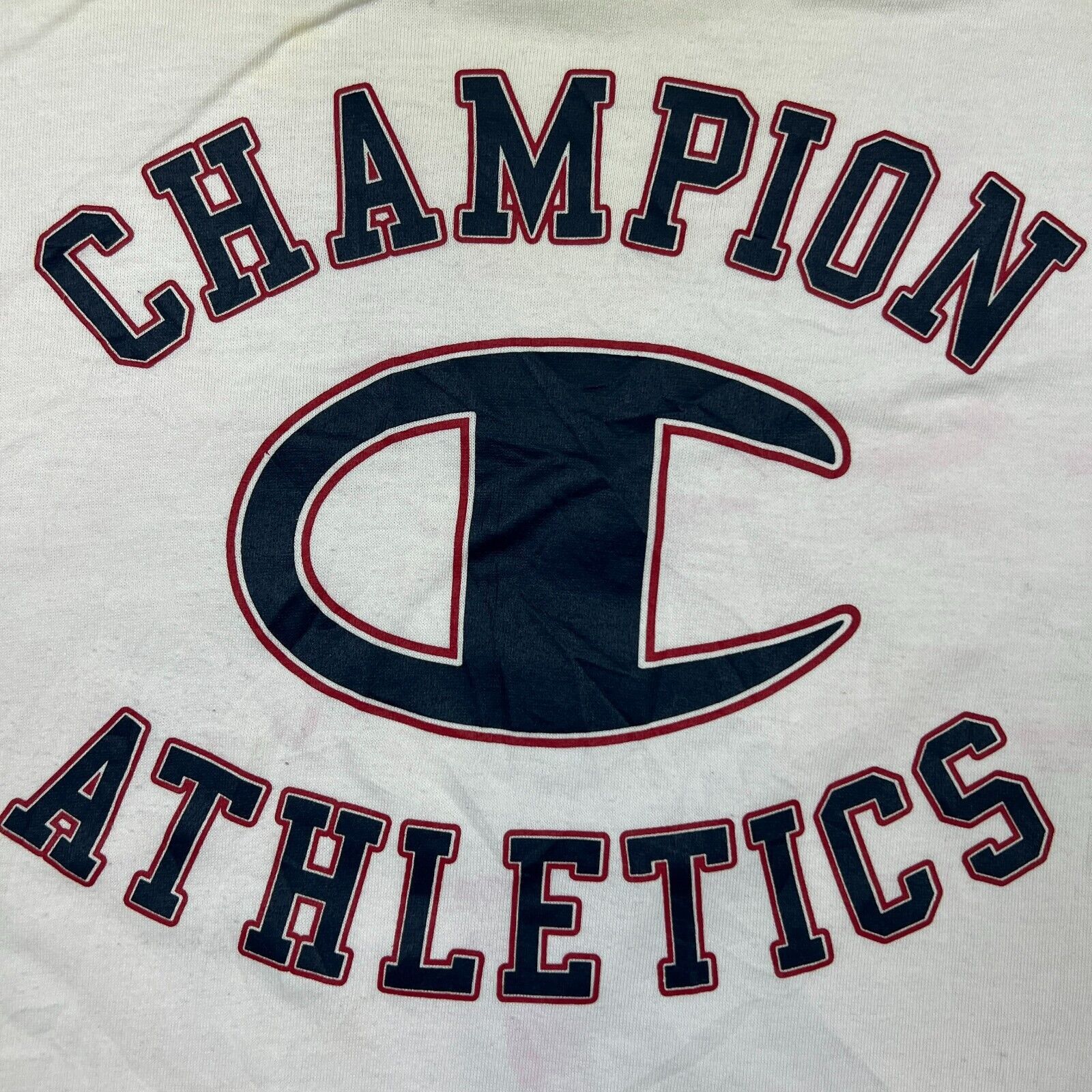 Champion × Vintage VTG 90s Champion T Shirt Athletics Script Short Sleeve Tee Size US XL / EU 56 / 4 - 4 Thumbnail